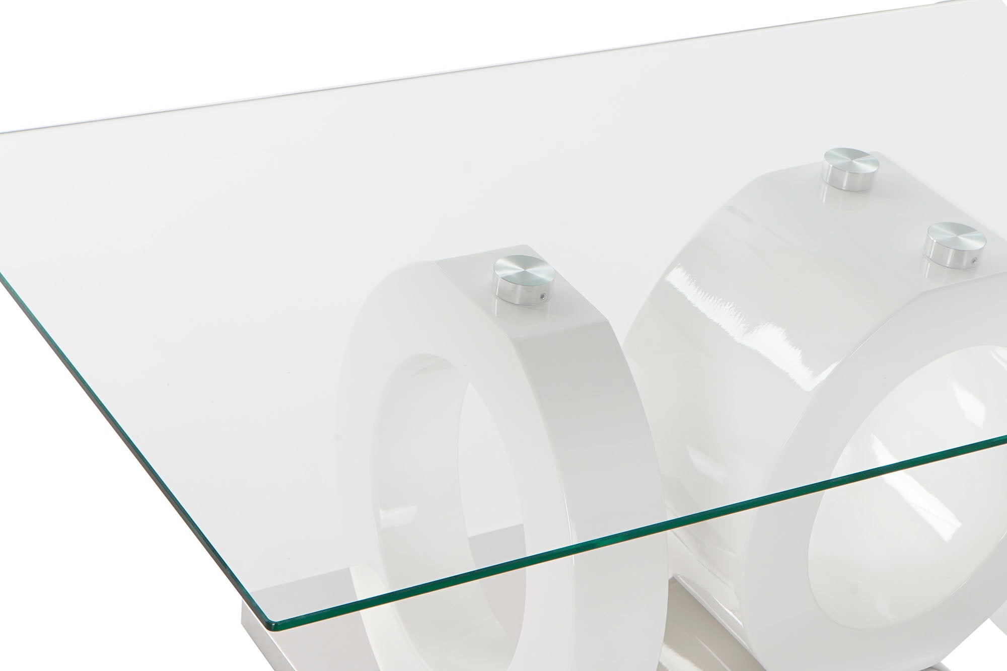 Mesa Centro Cristal Mdf 110X60X45 Blanco