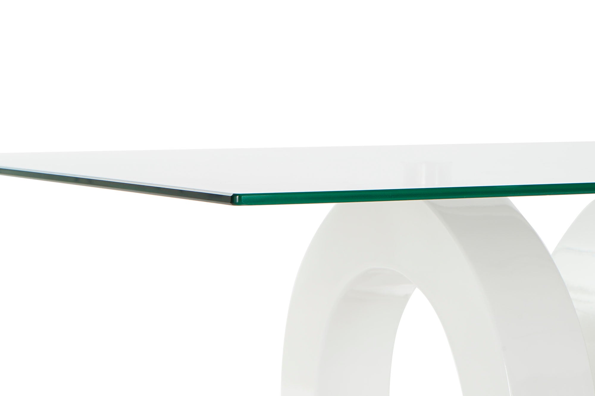 Mesa Centro Cristal Mdf 110X60X45 Blanco