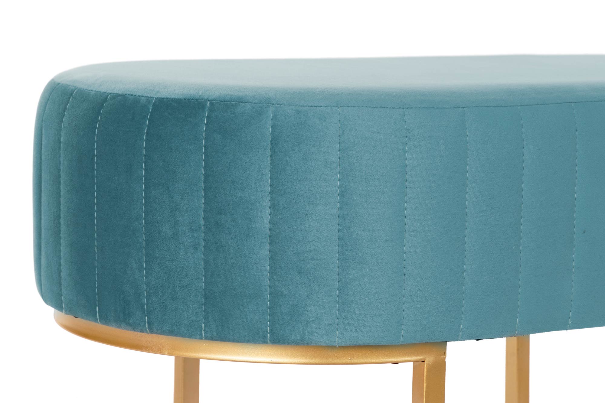 Descalzadora Velvet Metal 90X50X45 Terciopelo Azul