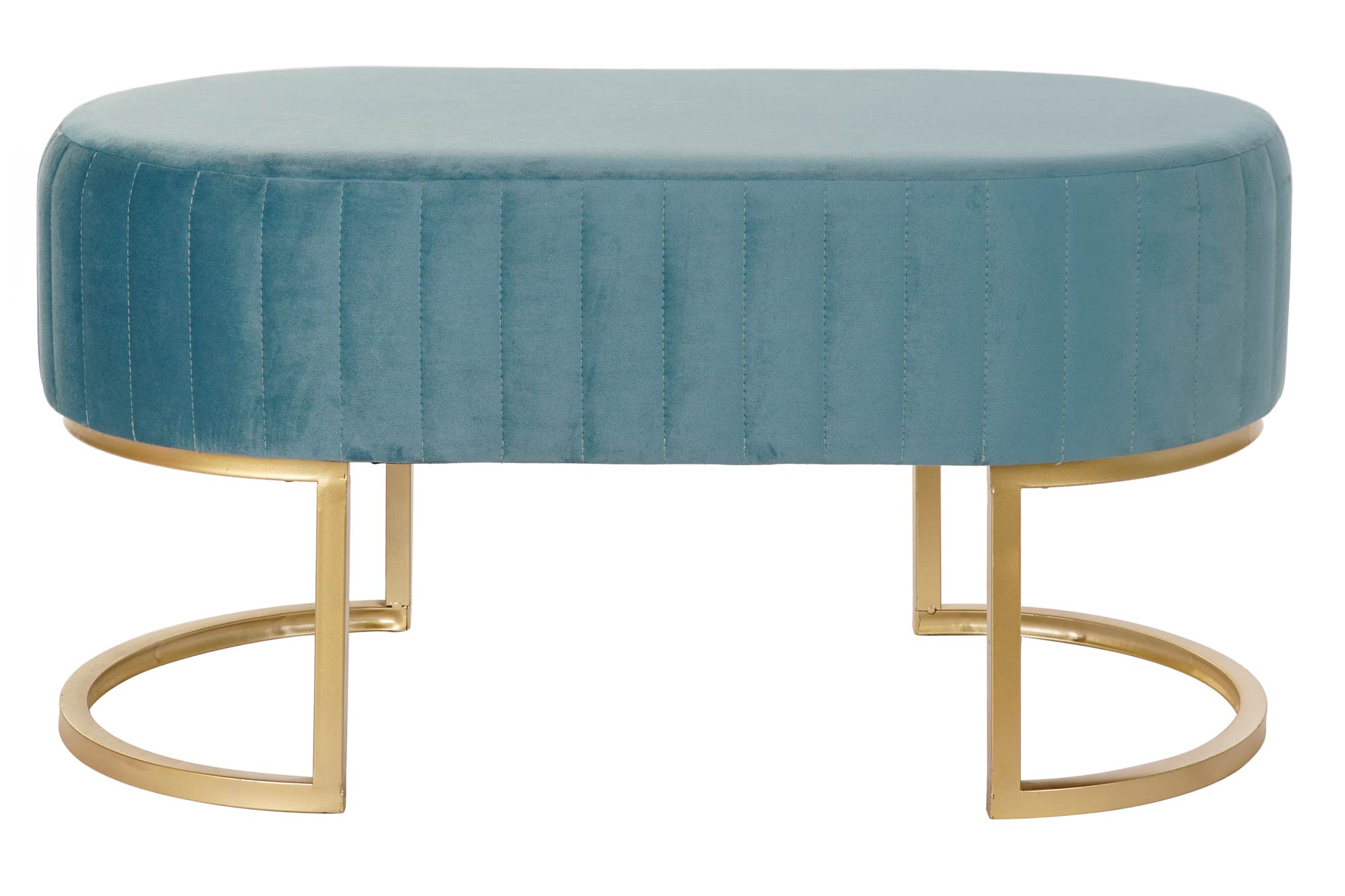 Descalzadora Velvet Metal 90X50X45 Terciopelo Azul