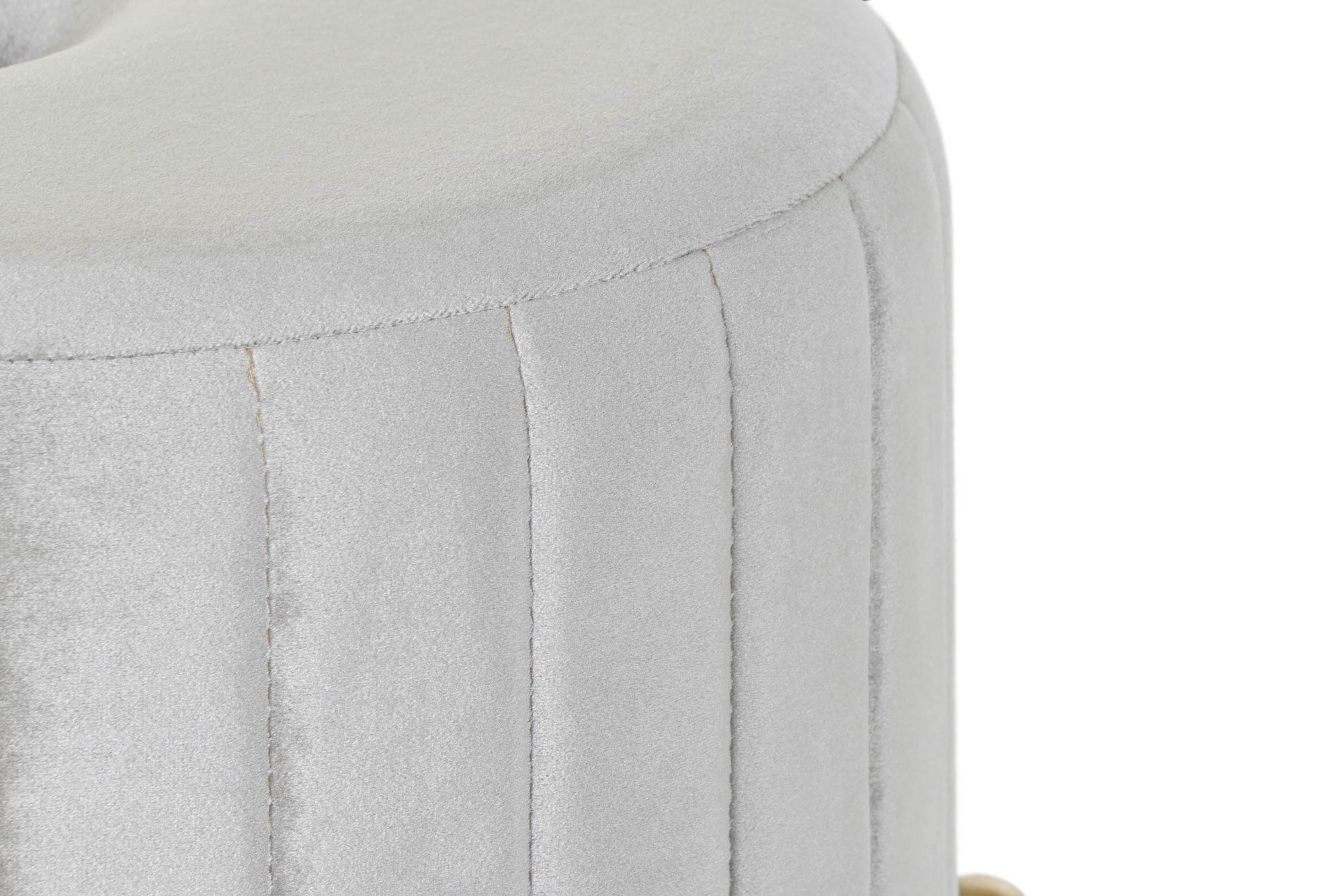 Reposapies Velvet Metal 44X44X46 Terciopelo Gris