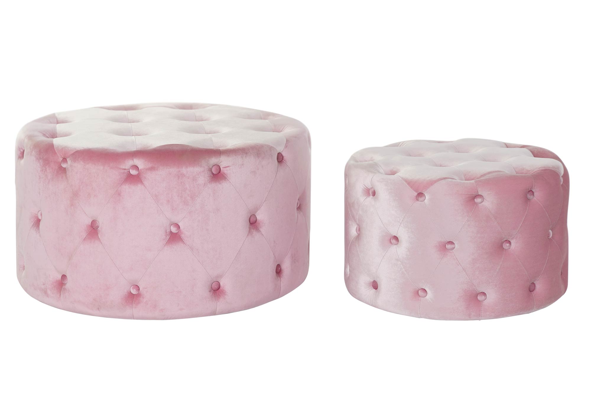 Reposapies Set 2 Velvet Mdf 80X80X43 Terciopelo