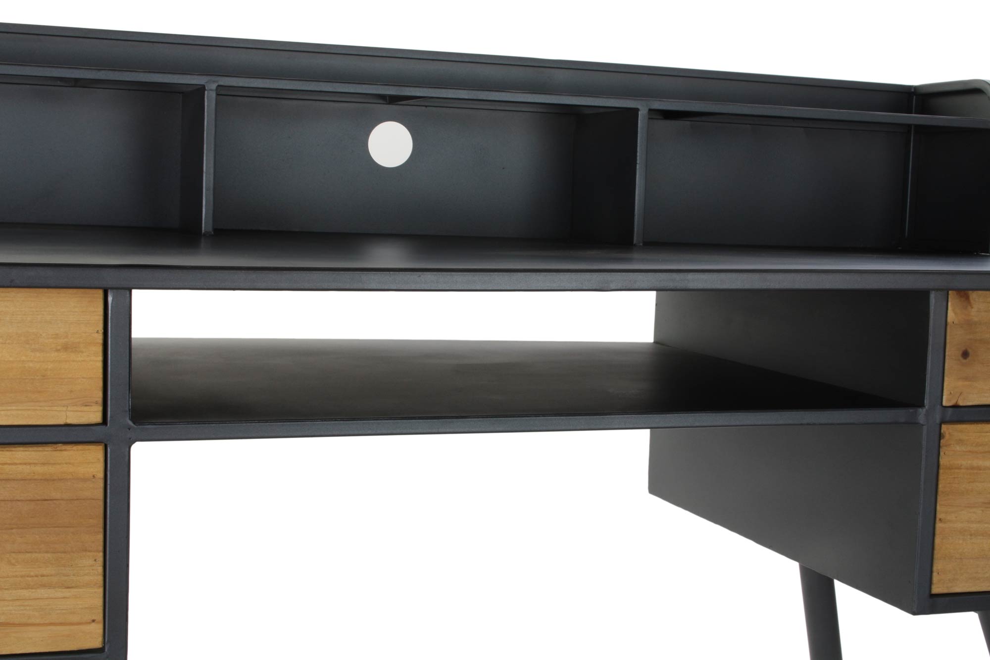 Escritorio Abeto Metal 135X60X95 Negro