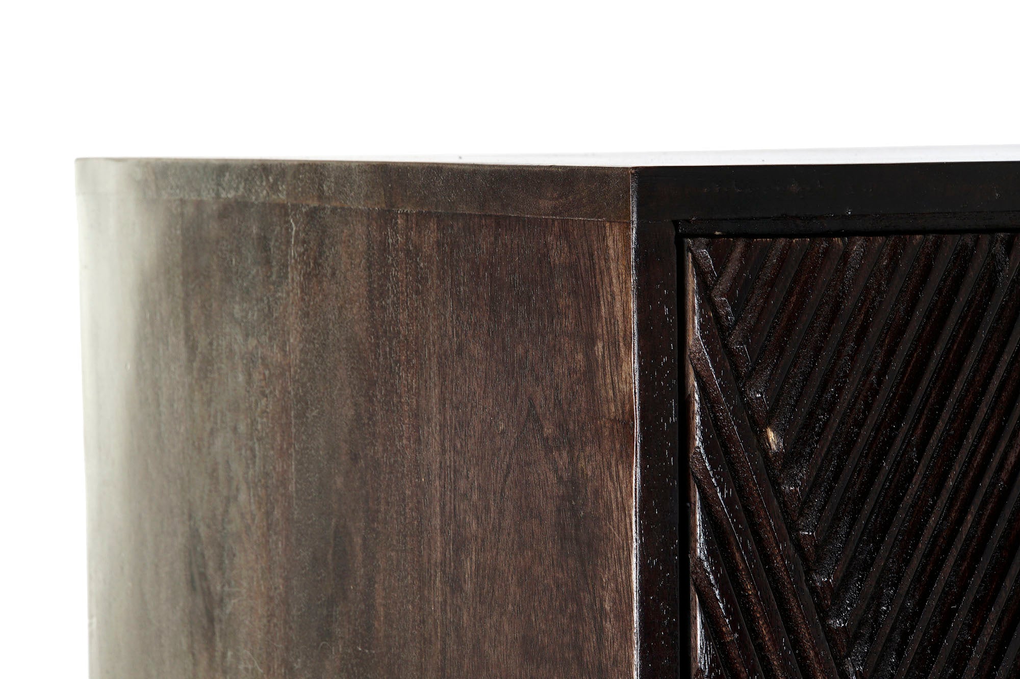 Aparador Mango Metal 84X43X153,5 Marron Oscuro