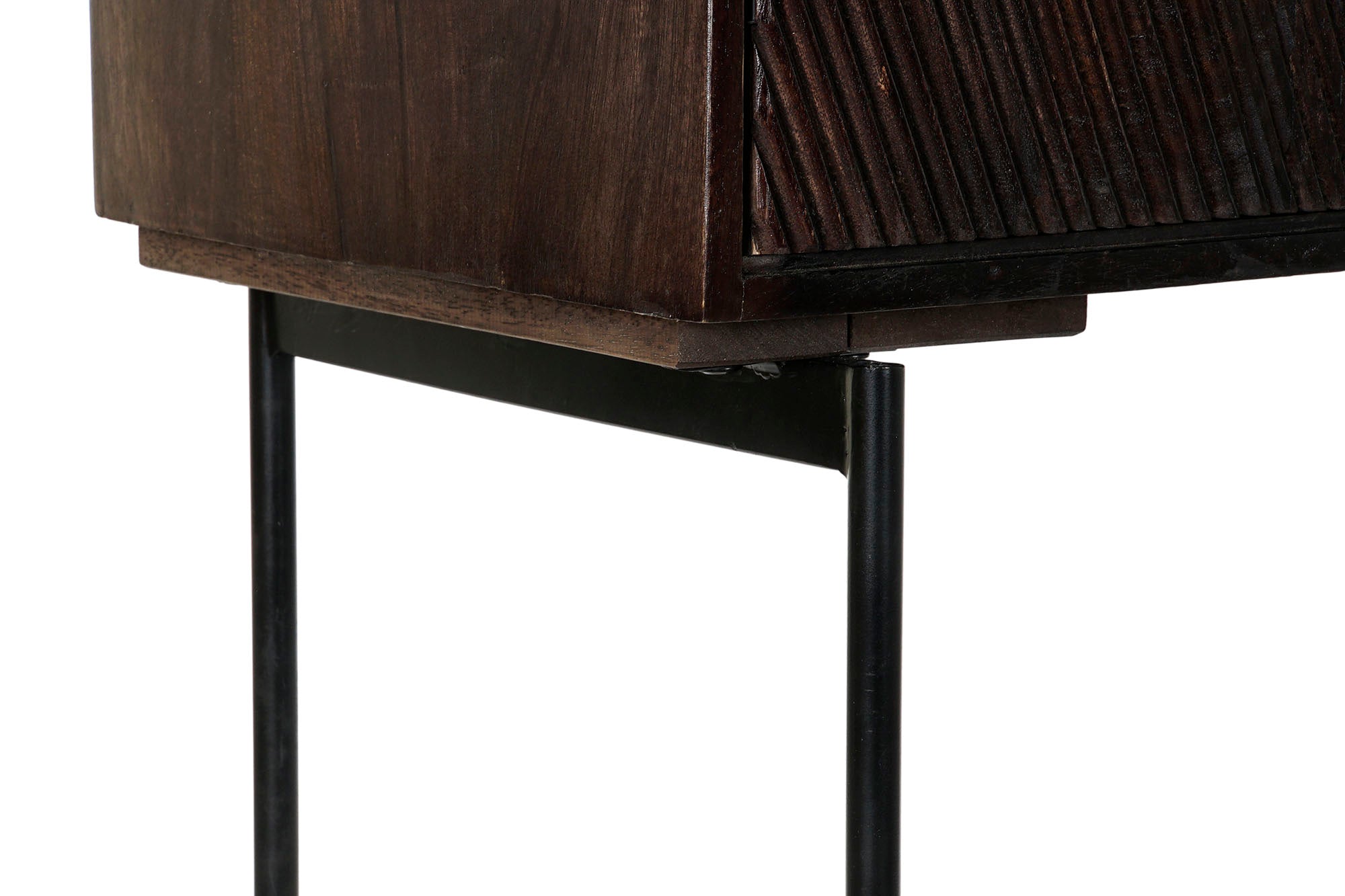 Aparador de metal Mango 84x43x153,5 marrom escuro