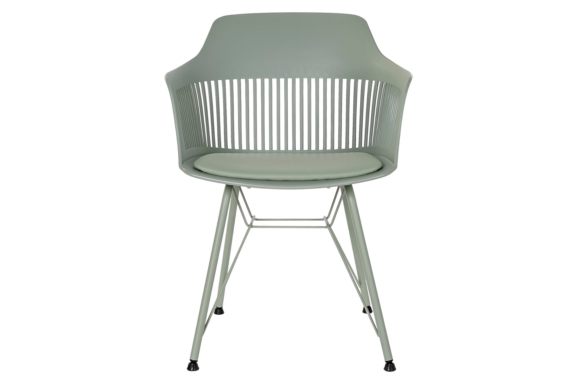 Cadeira de metal PP 56x53x81 verde menta fosco