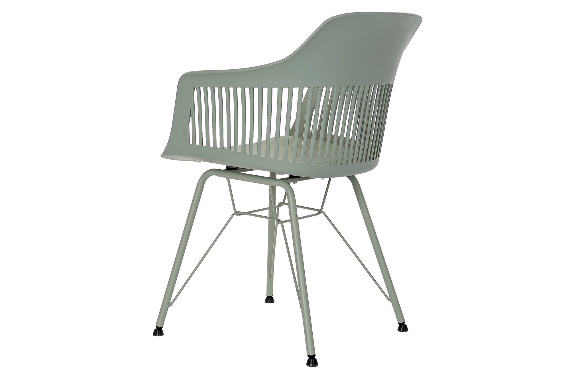 Cadeira de metal PP 56x53x81 verde menta fosco