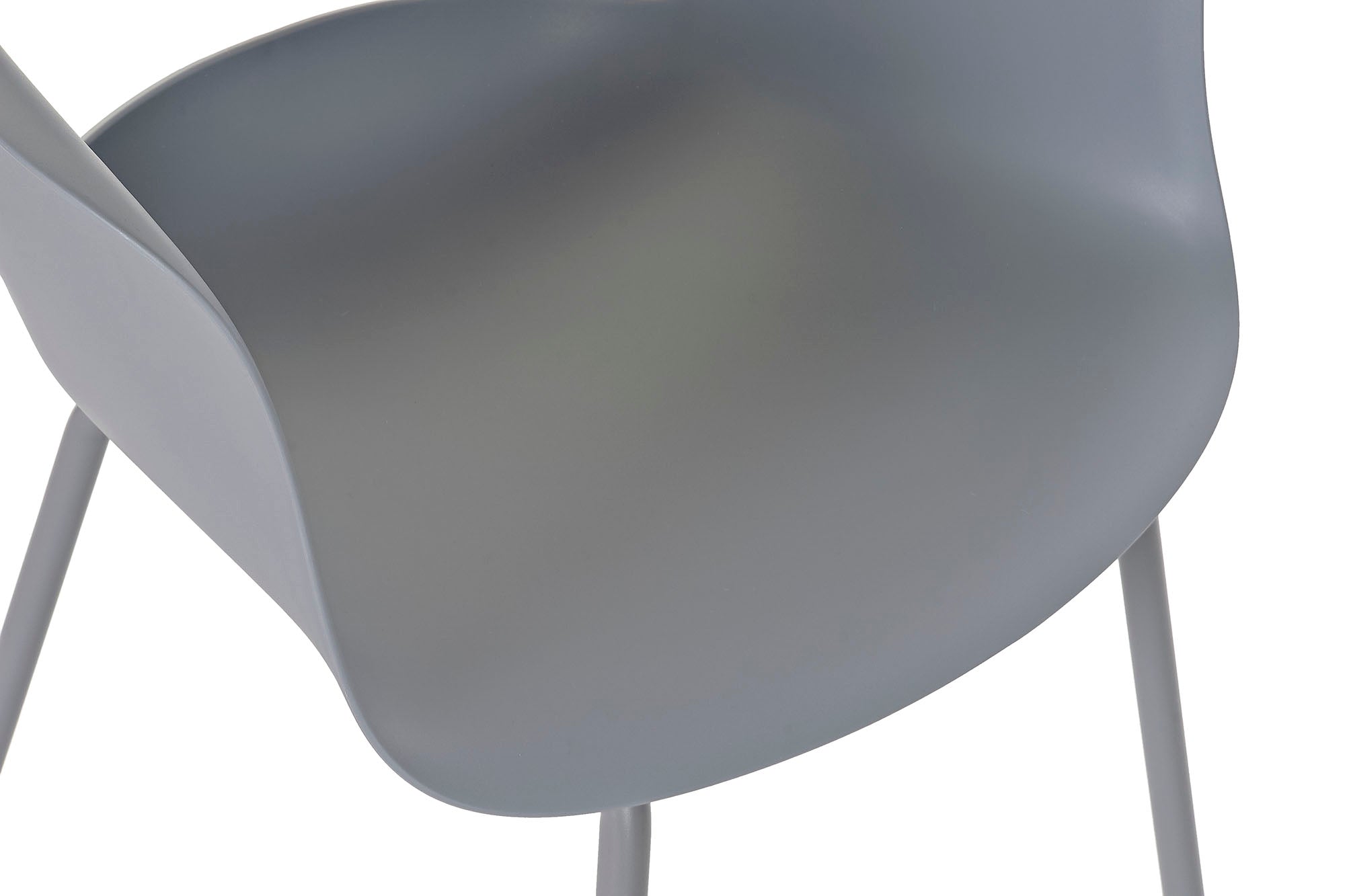 PP Metal Chair 56X54X80 Matte Light Gray