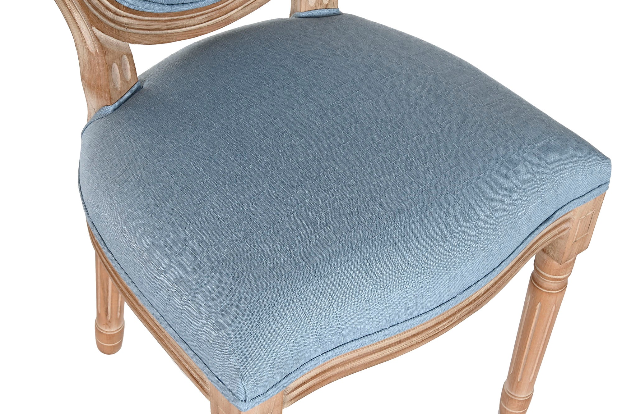 Silla Rubberwood Lino 48X46X96 Azul