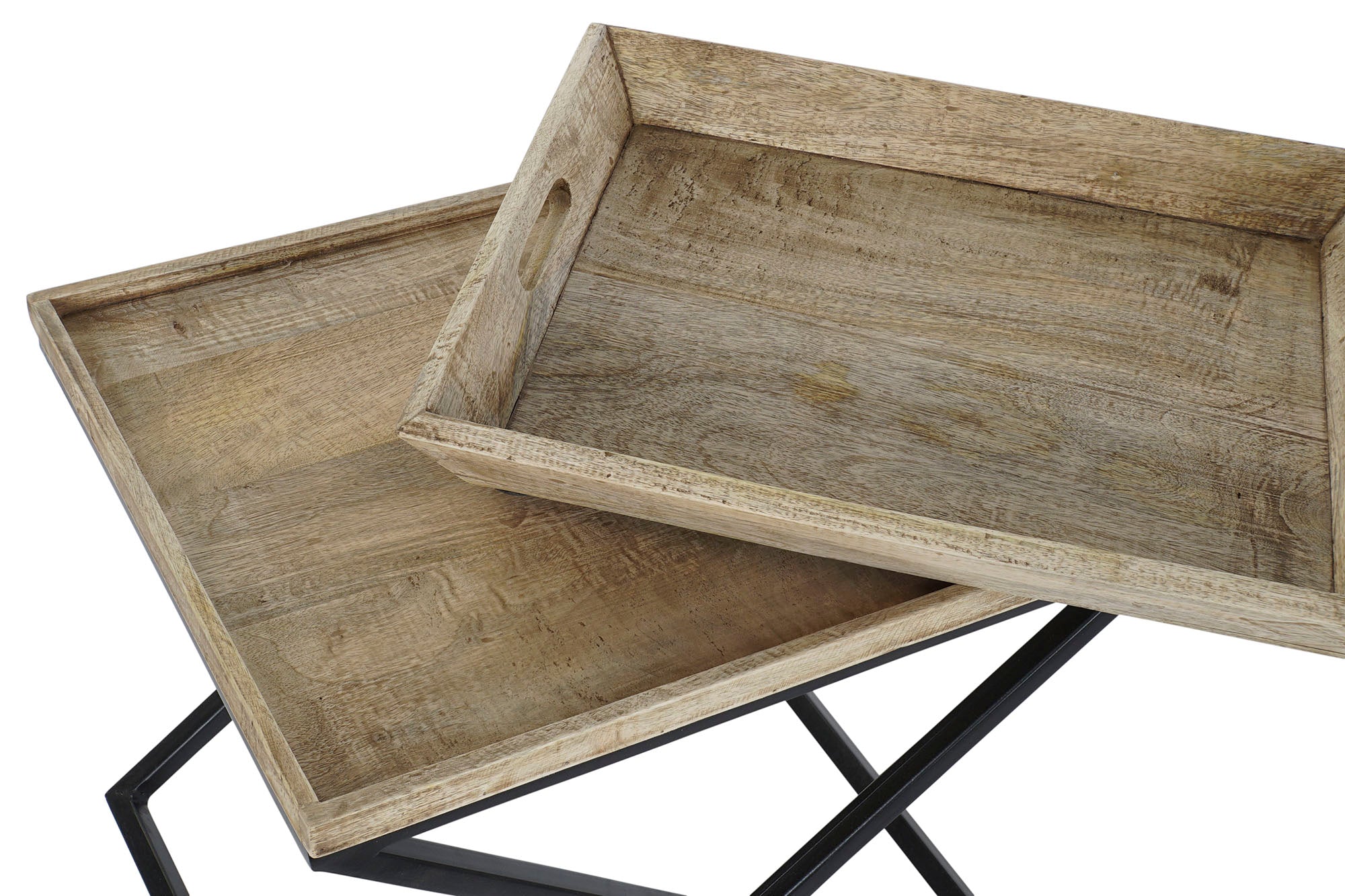 Mesita Auxiliar Mango Metal 55X45X53 Bandeja