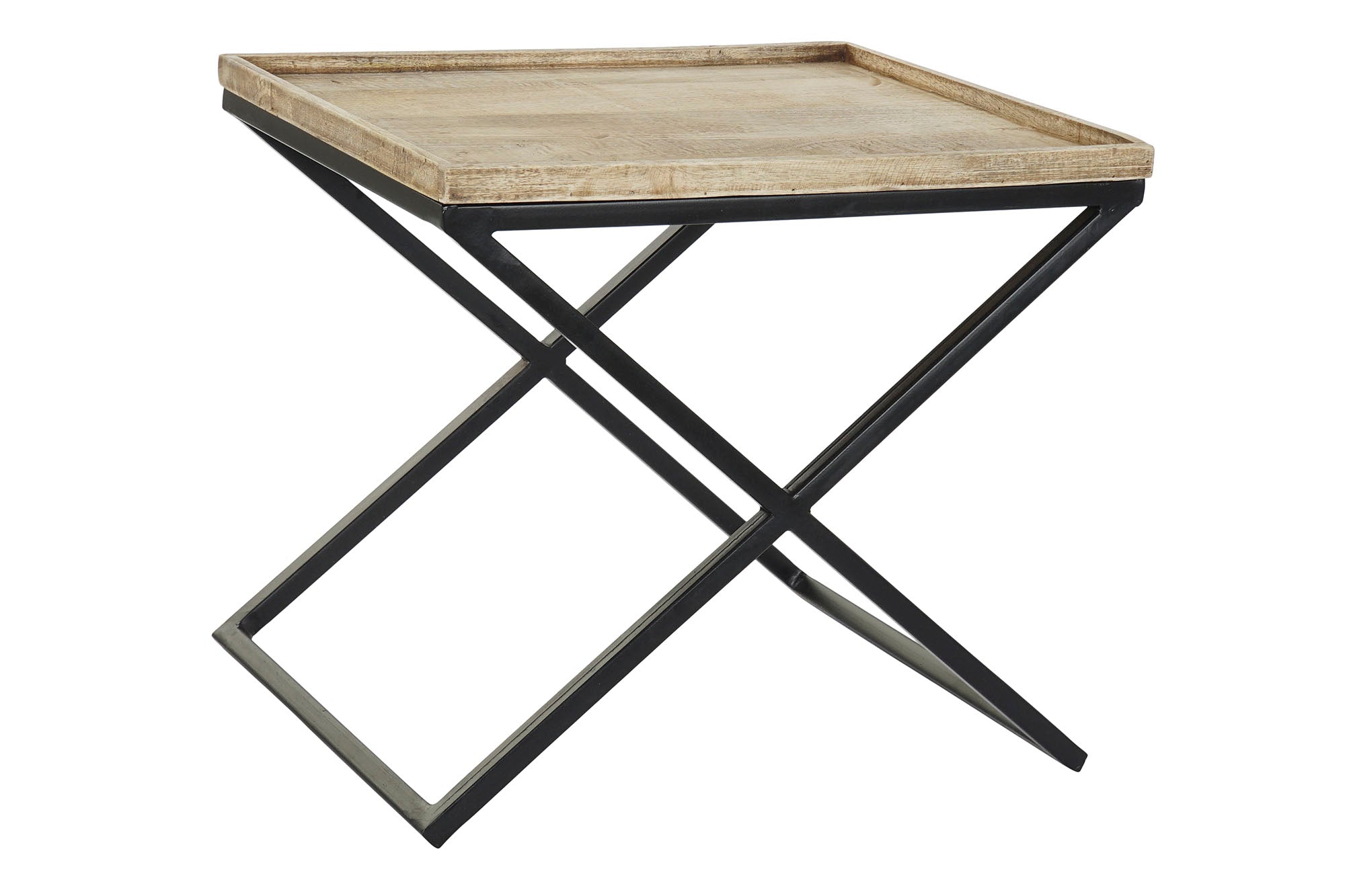 Mesita Auxiliar Mango Metal 55X45X53 Bandeja