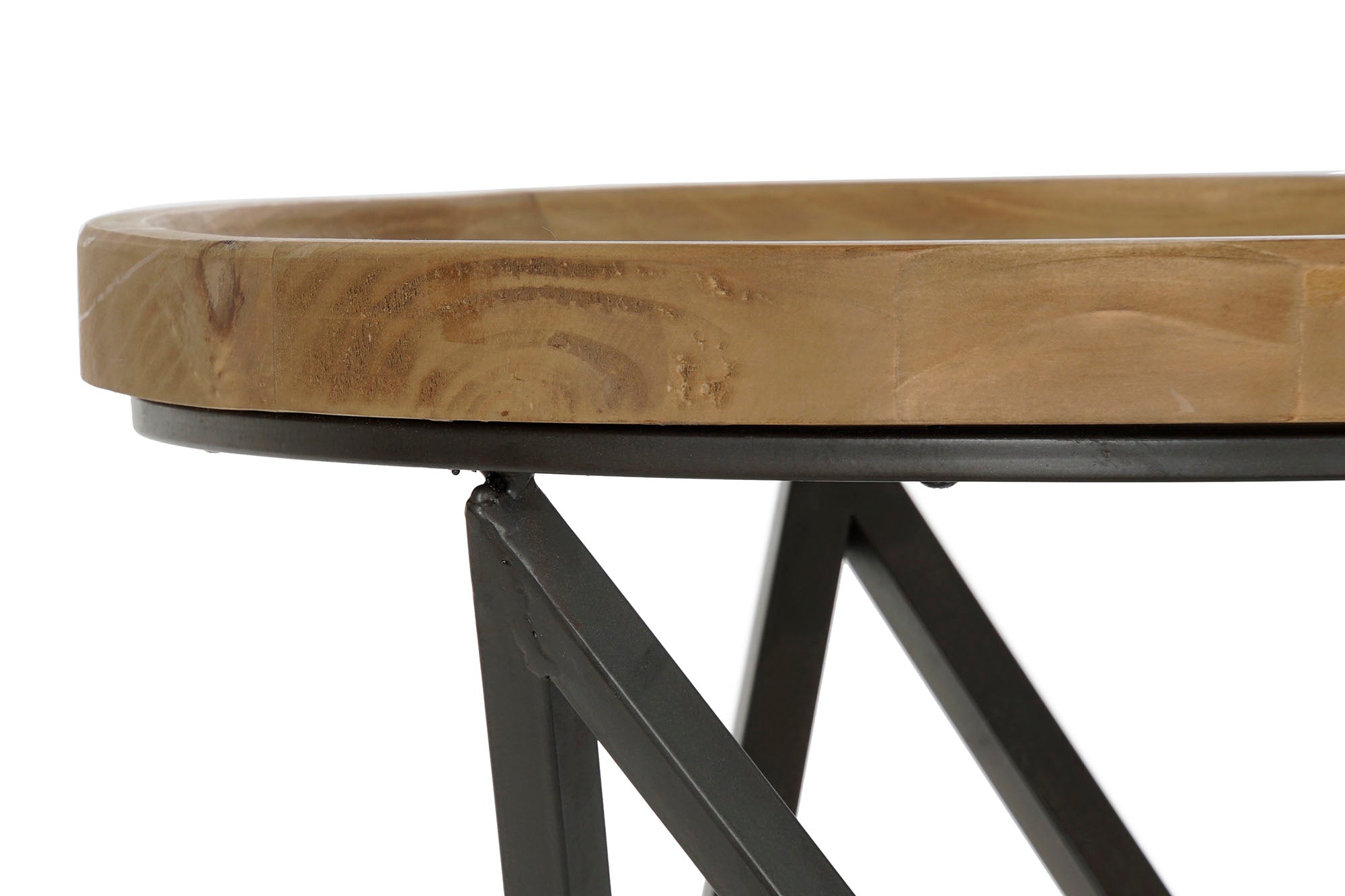 Conjunto de Mesa de Centro 2 Metal Vidro 65X65X63 Vidro