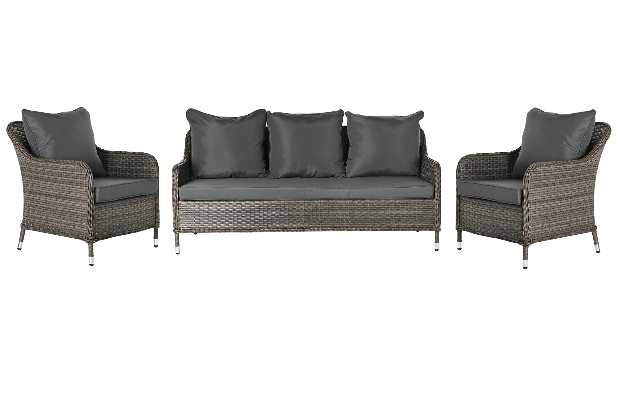 Sofa Set 4 Ratan Sintetico 175X73X81 Con Cojines