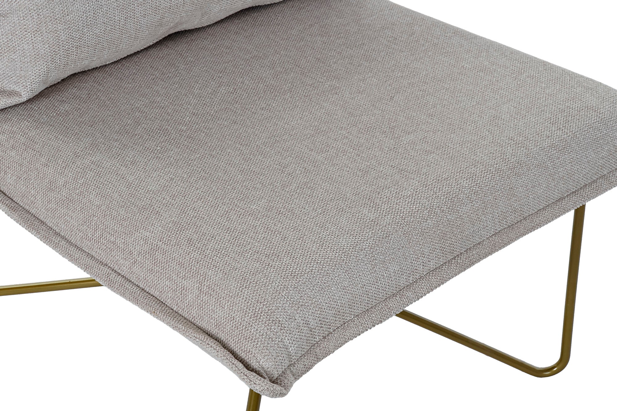 Metal Polyester Armchair 66X78X75 With Beige Cushion