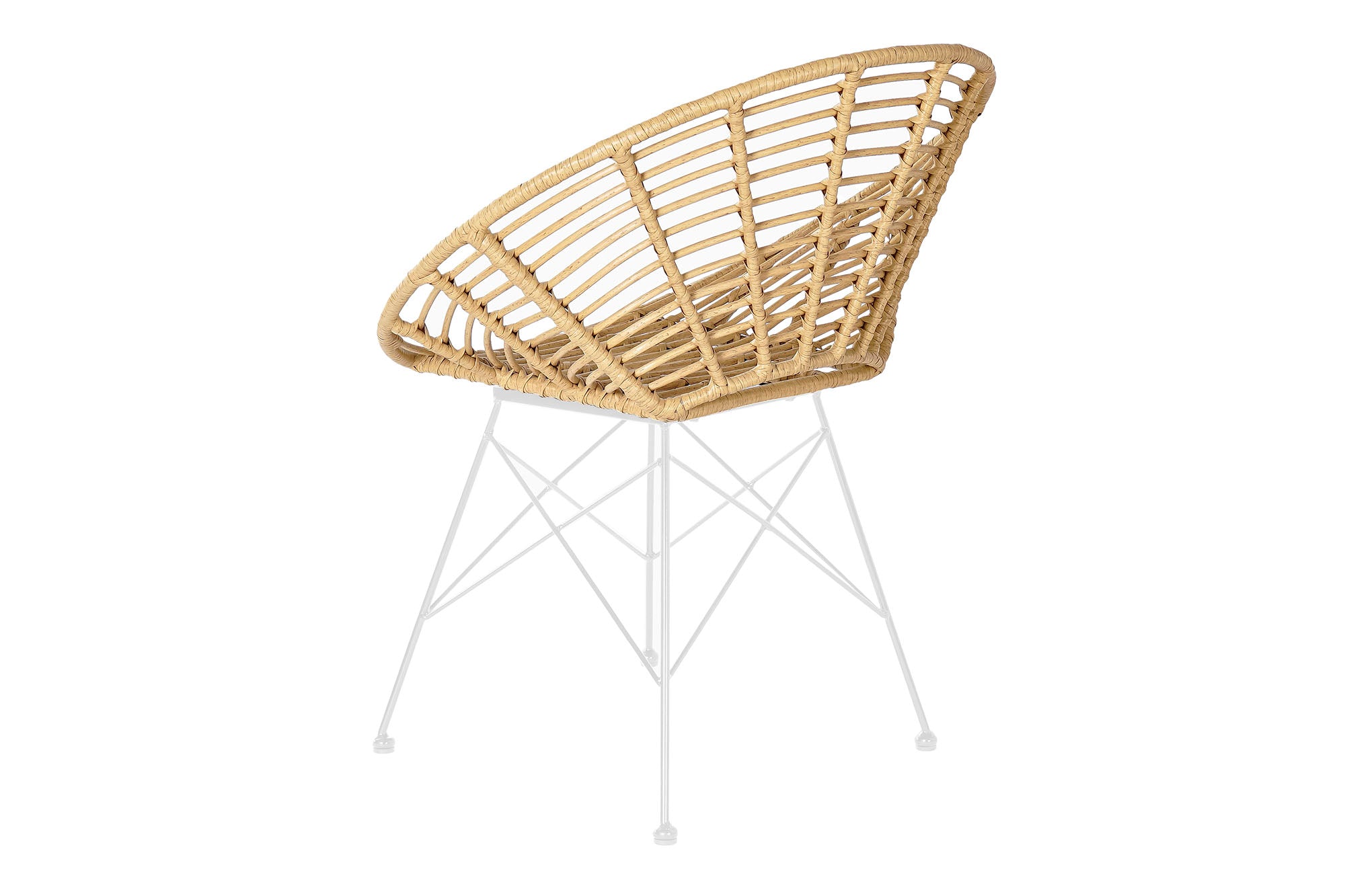 Synthetic Rattan Metal Chair 72X64X78 Brown