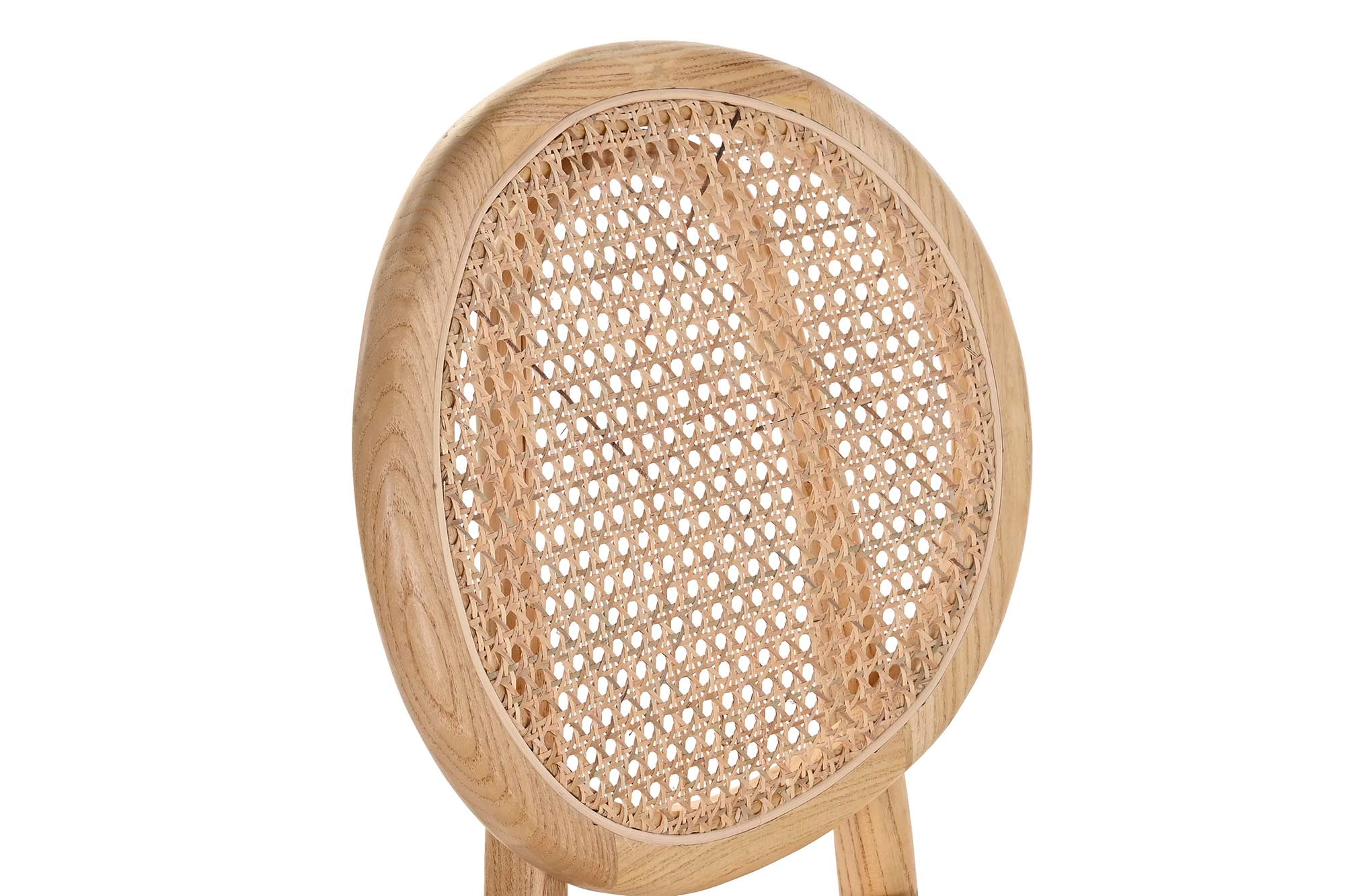Elm Rattan Chair 43x43x89 Light Brown Grid