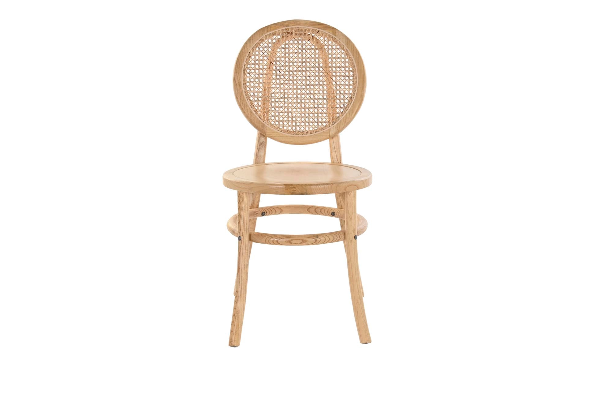 Elm Rattan Chair 43x43x89 Light Brown Grid