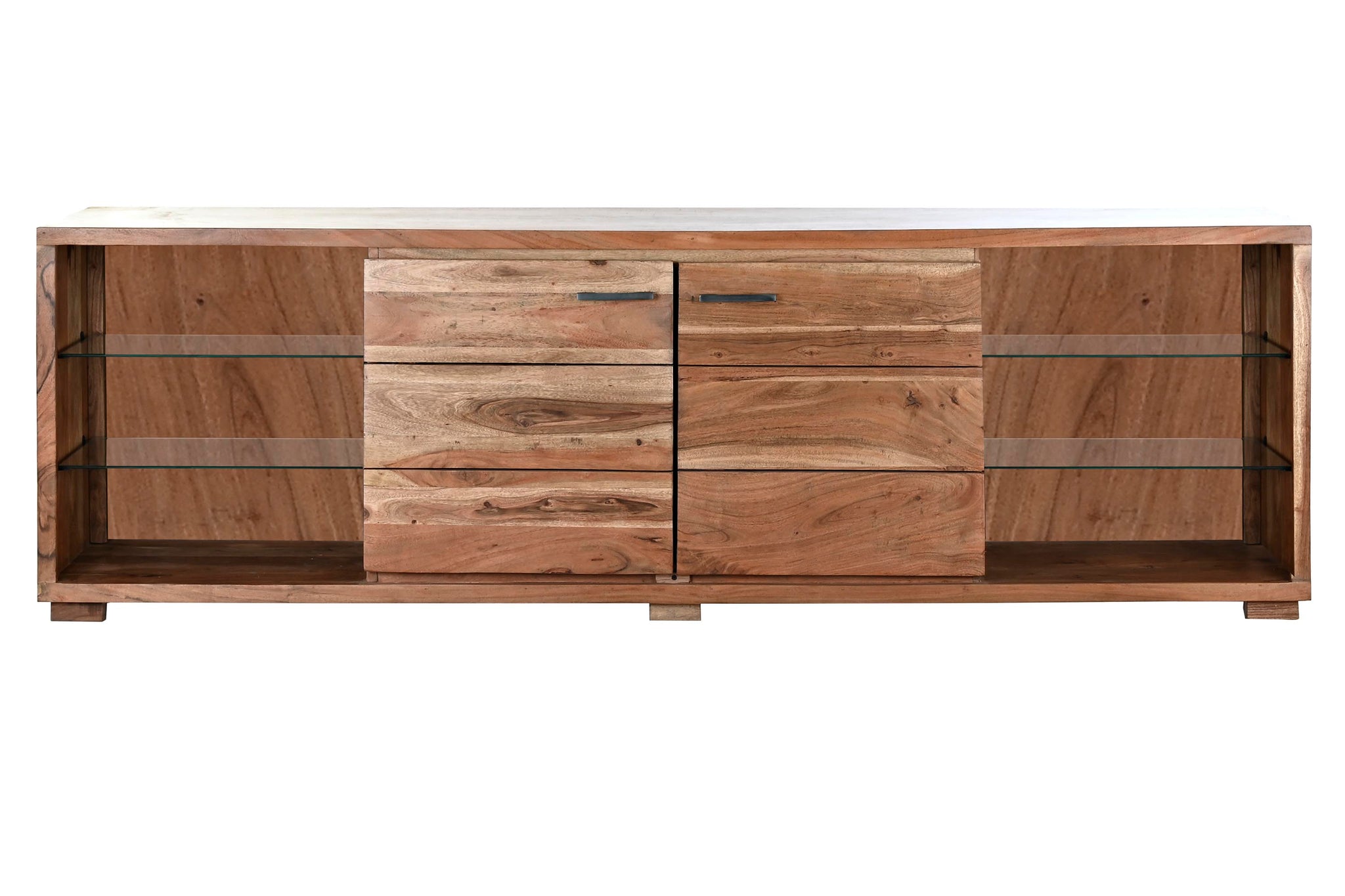 Mueble Tv Acacia Cristal 200X40X63 Natural Marron