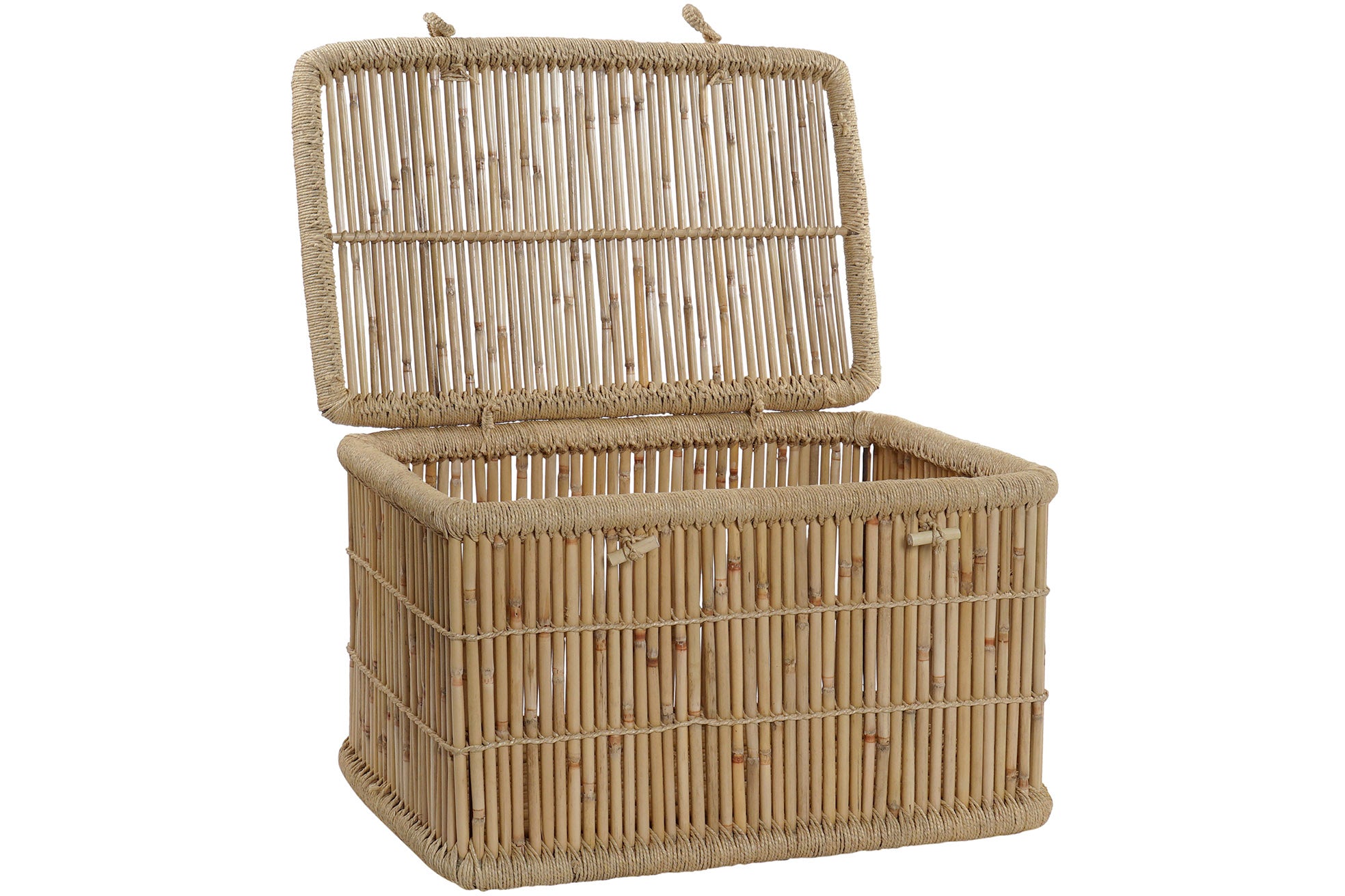 Baul Set 2 Bambu Cuerda 74X46X46 Natural