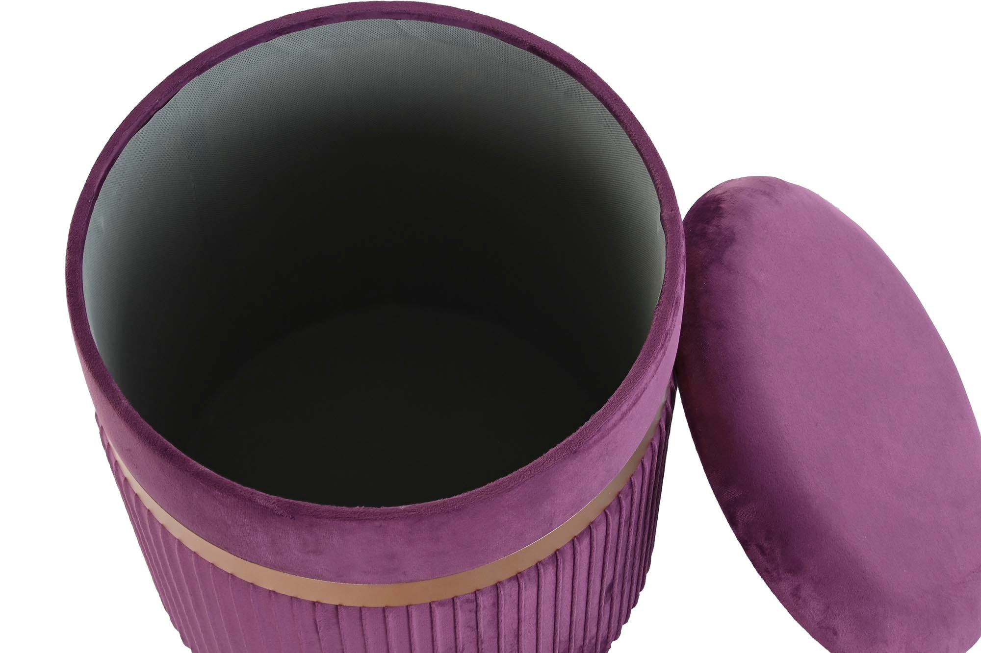 Conjunto de 2 apoios para os pés em poliéster MDF 39X39X49 Veludo