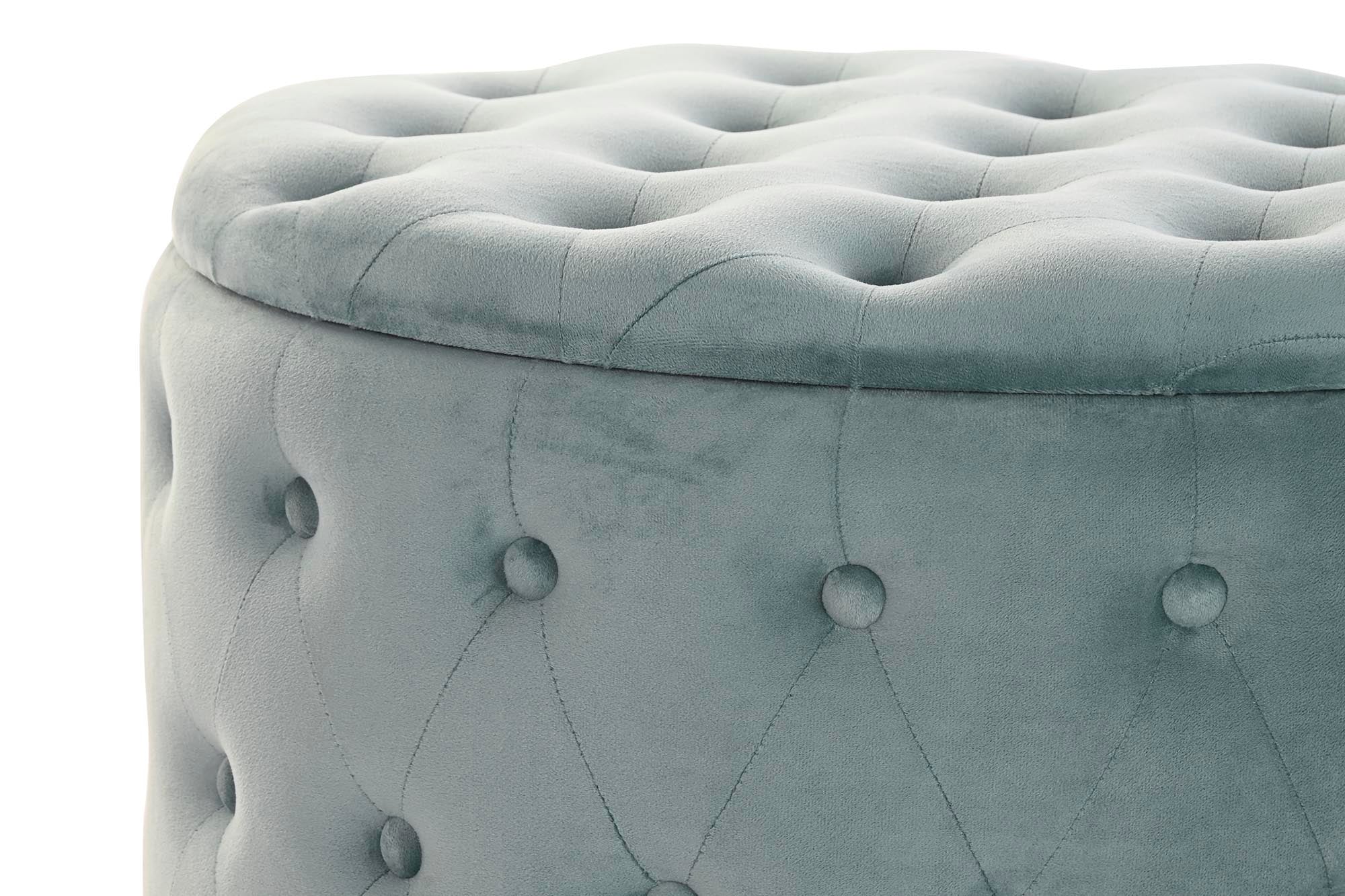 Conjunto de 2 Apoios para os Pés Poliéster Mdf 70X70X42 Capitone