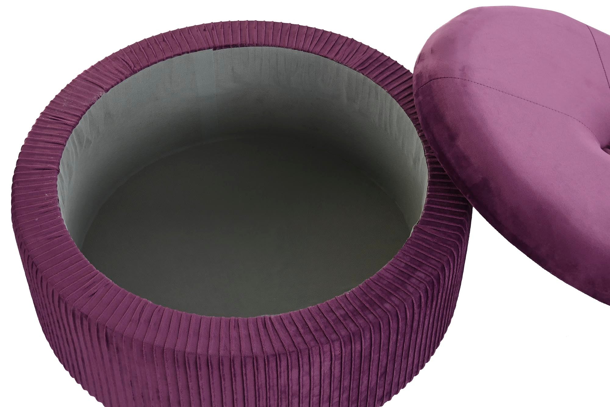 Conjunto de 2 apoios para os pés em poliéster MDF 70x70x28 veludo