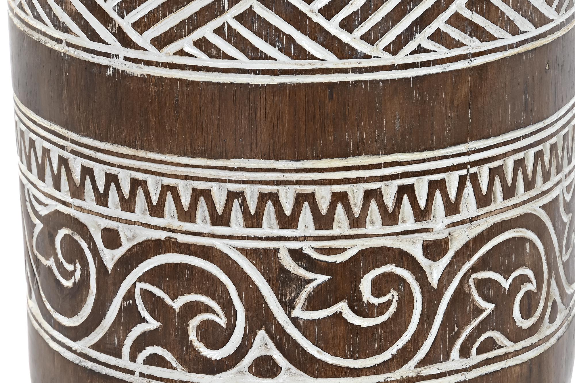 Mesita Auxiliar Albasia 29X29X50 Grabado Natural