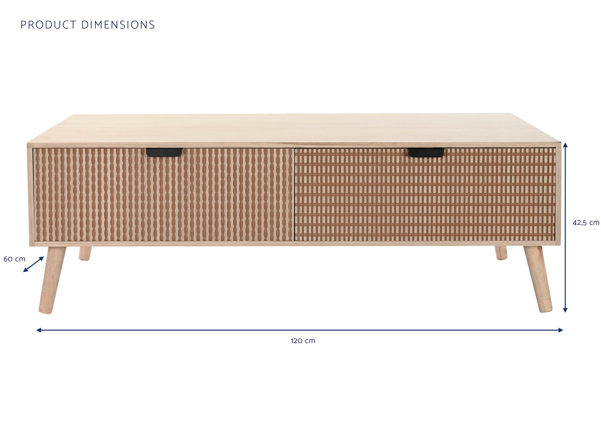 Mesa Centro Abeto Mdf 120X60X42,5 Marron