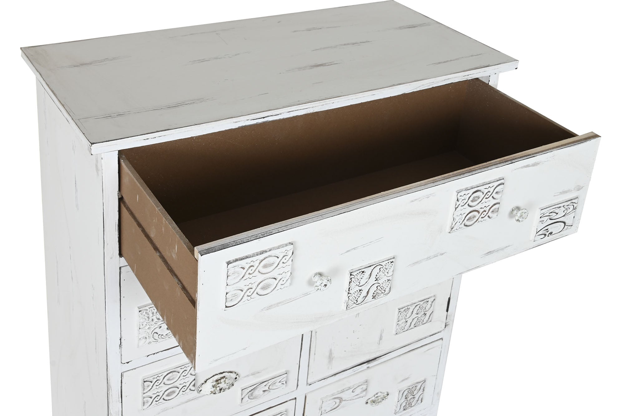 Cajonera Madera 78X38X102 Desgastado Blanco
