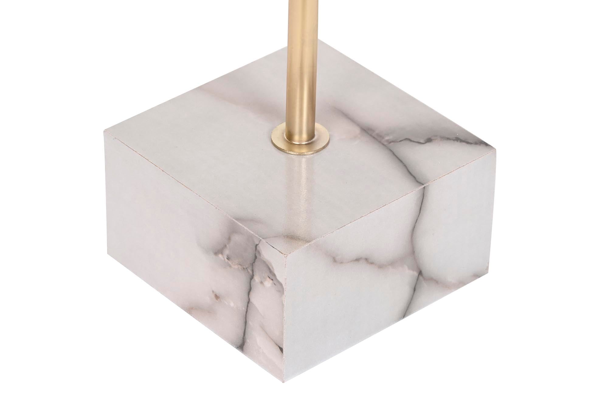 Mesita Auxiliar Acero Resina 45X45X50 Simil Marmol