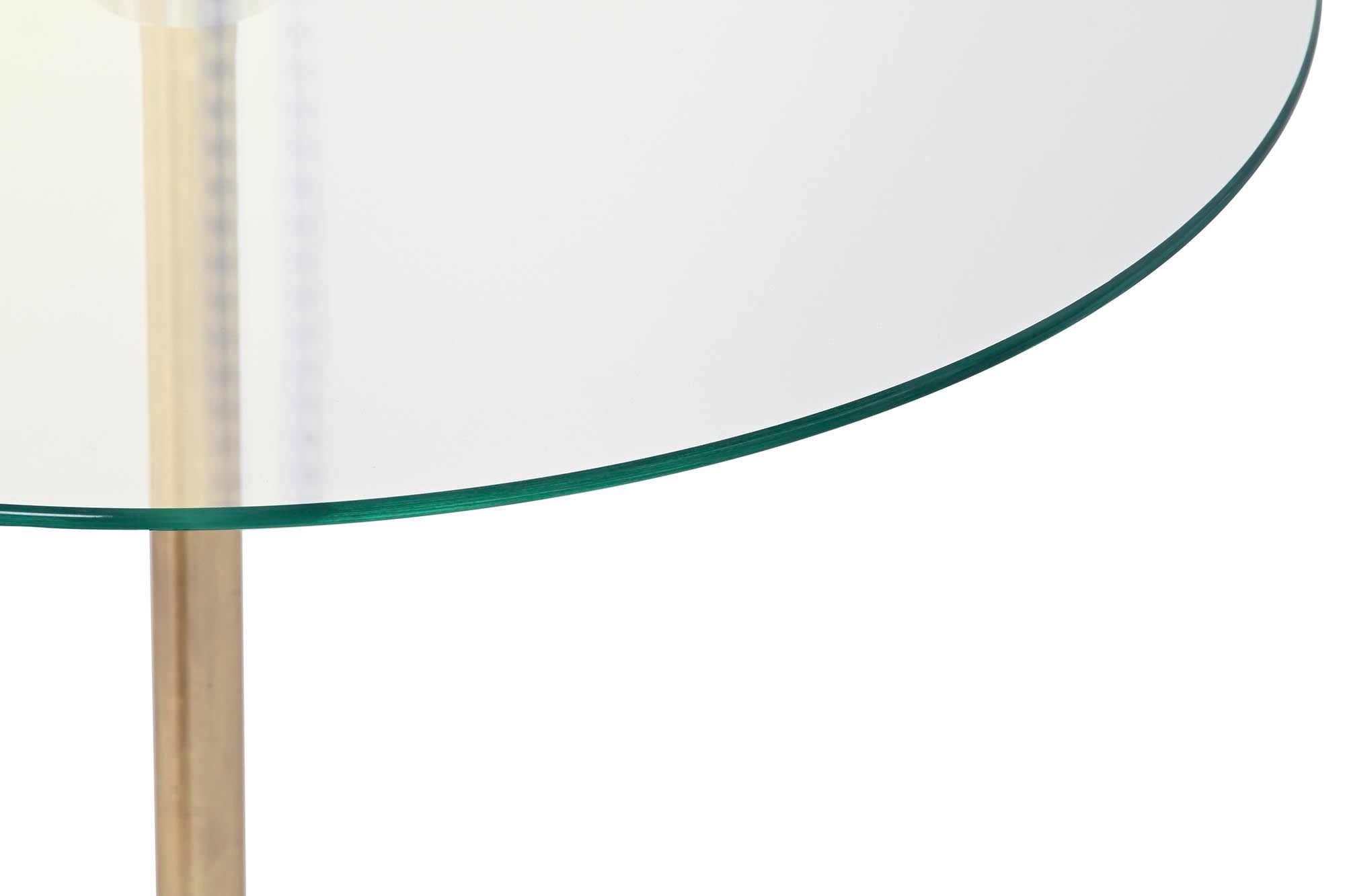 Mesita Auxiliar Acero Cristal 45X45X50