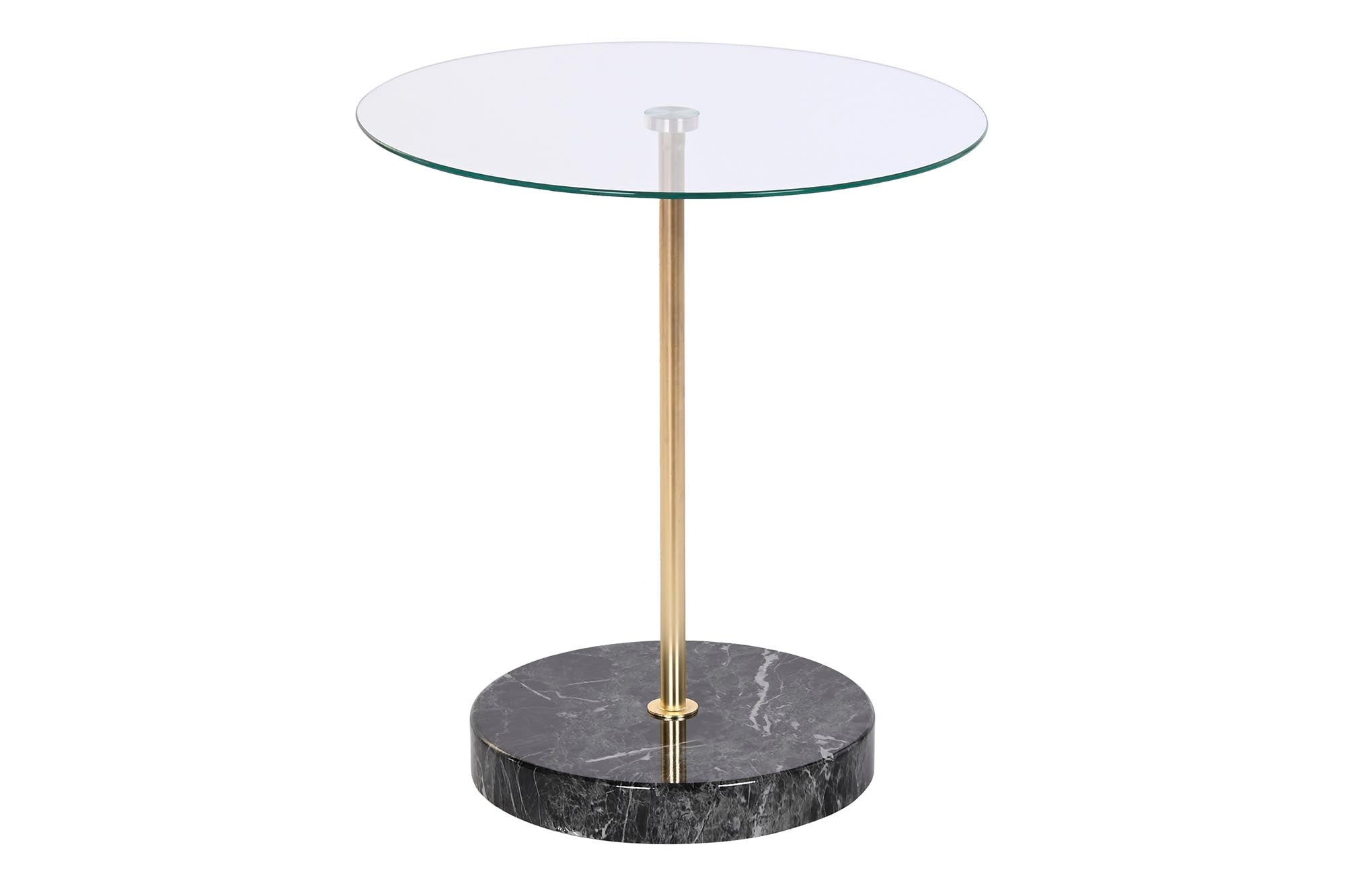 Mesita Auxiliar Acero Cristal 45X45X50