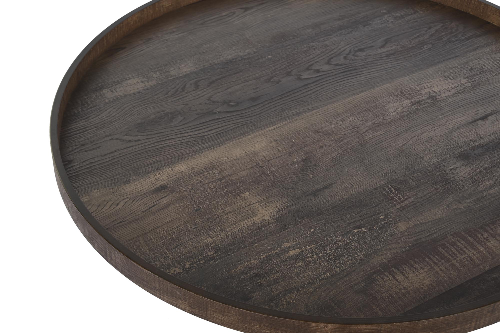 Mesa Centro Acero Mdf 78X78X41,5 Marron