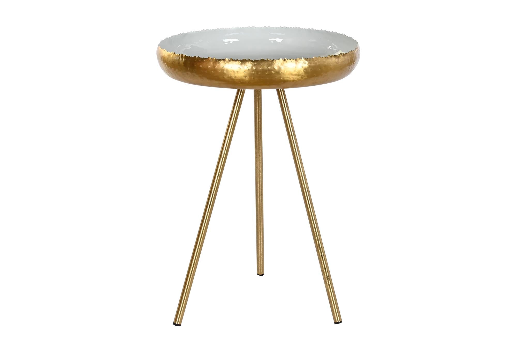 Mesita Auxiliar Metal 43X43X61 Lacado Azul