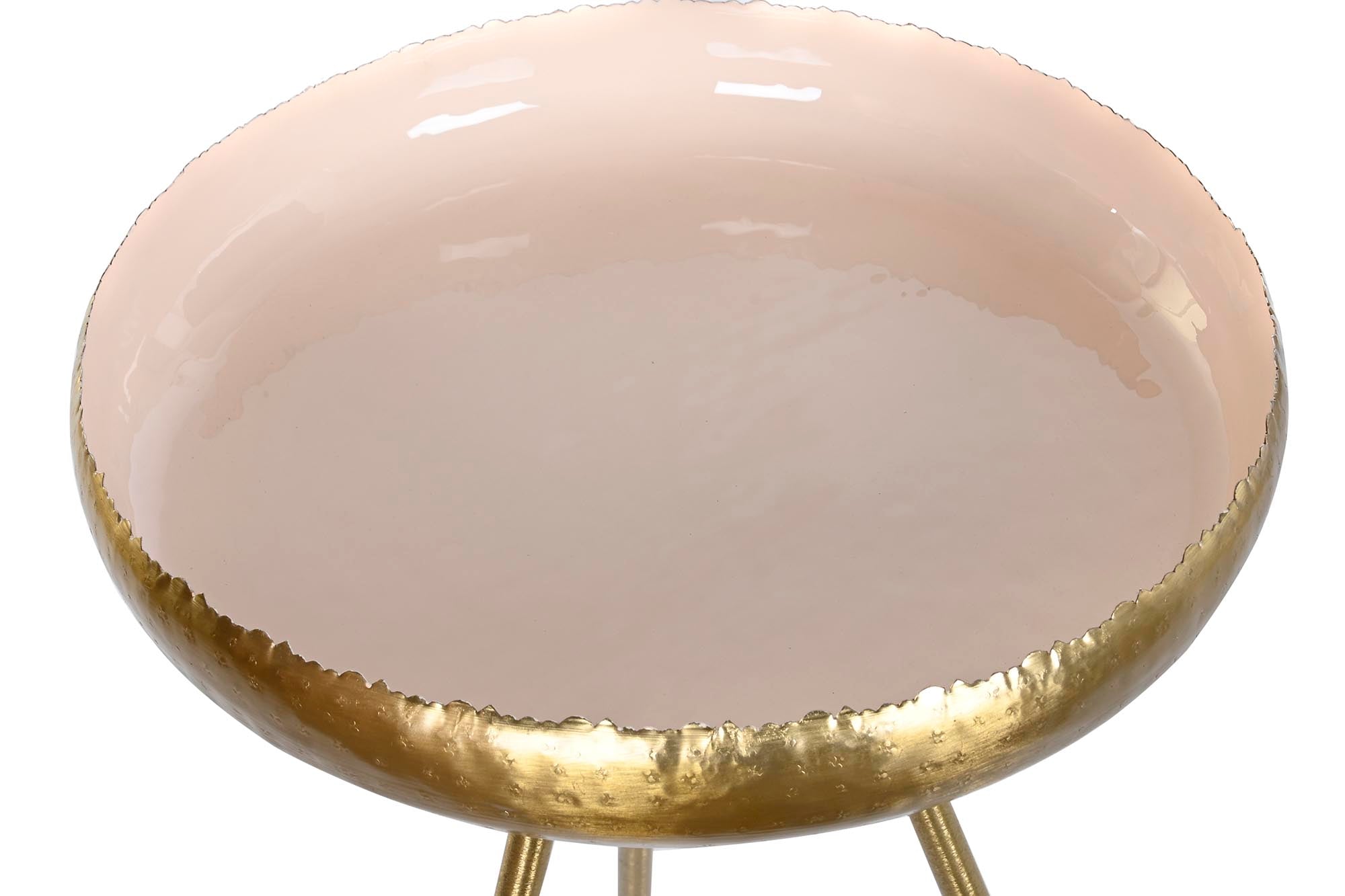 Mesita Auxiliar Aluminio 43X43X61 Lacado Rosa Palo