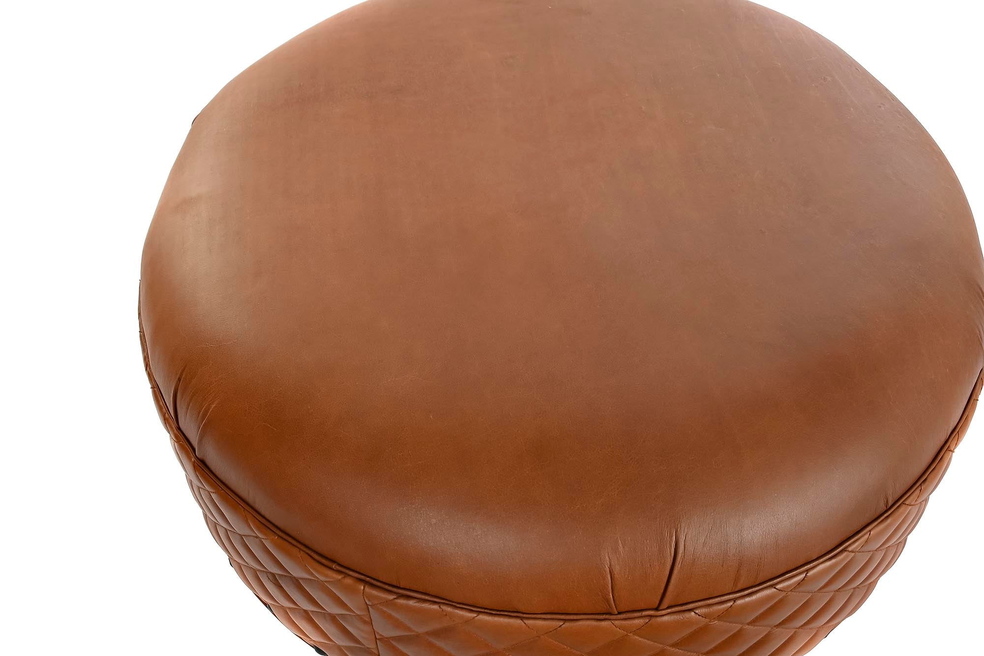 Reposapies Madera Piel 94X94X54 Marron