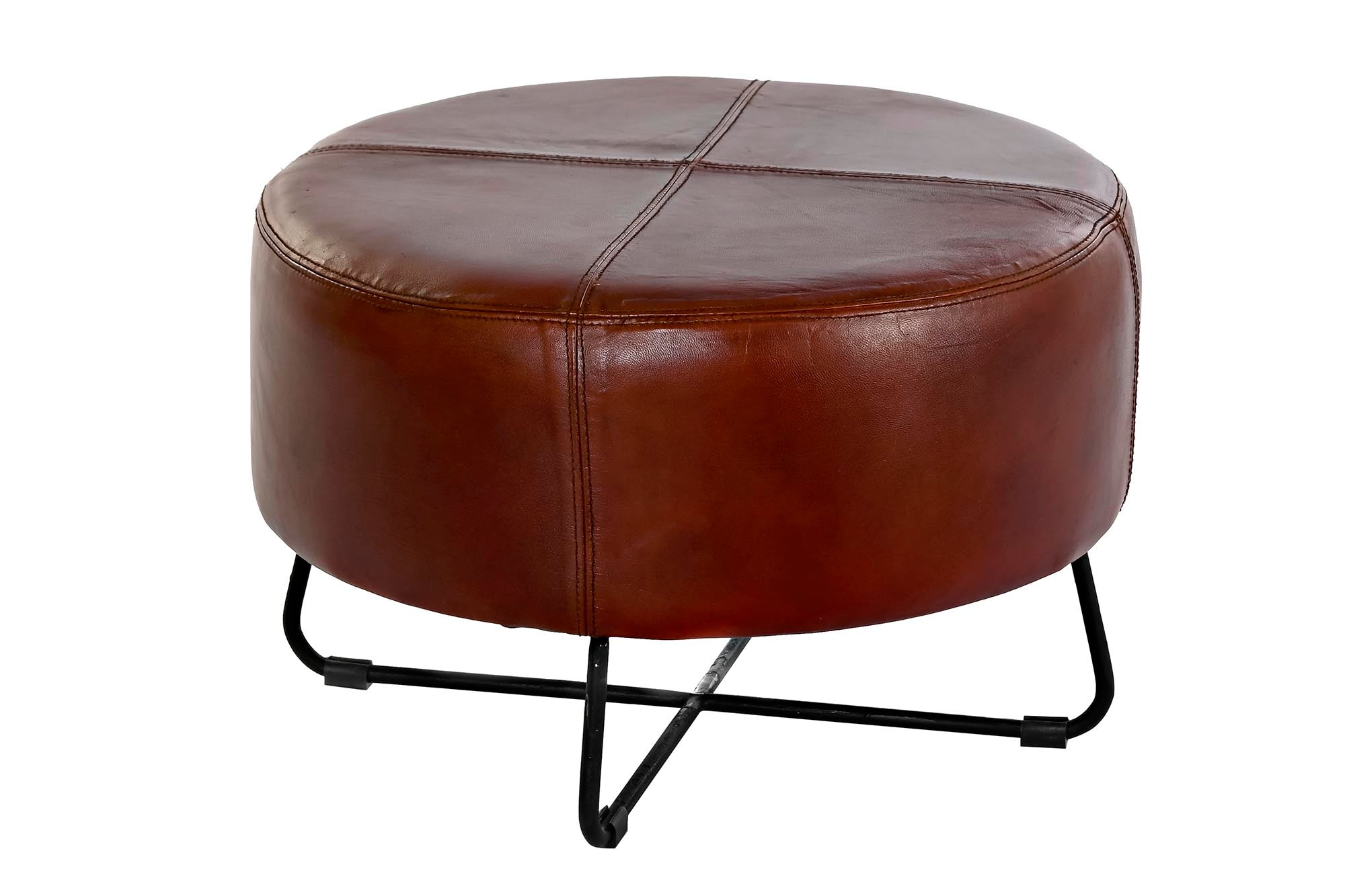 Reposapies Piel Metal 55X55X37 Marron
