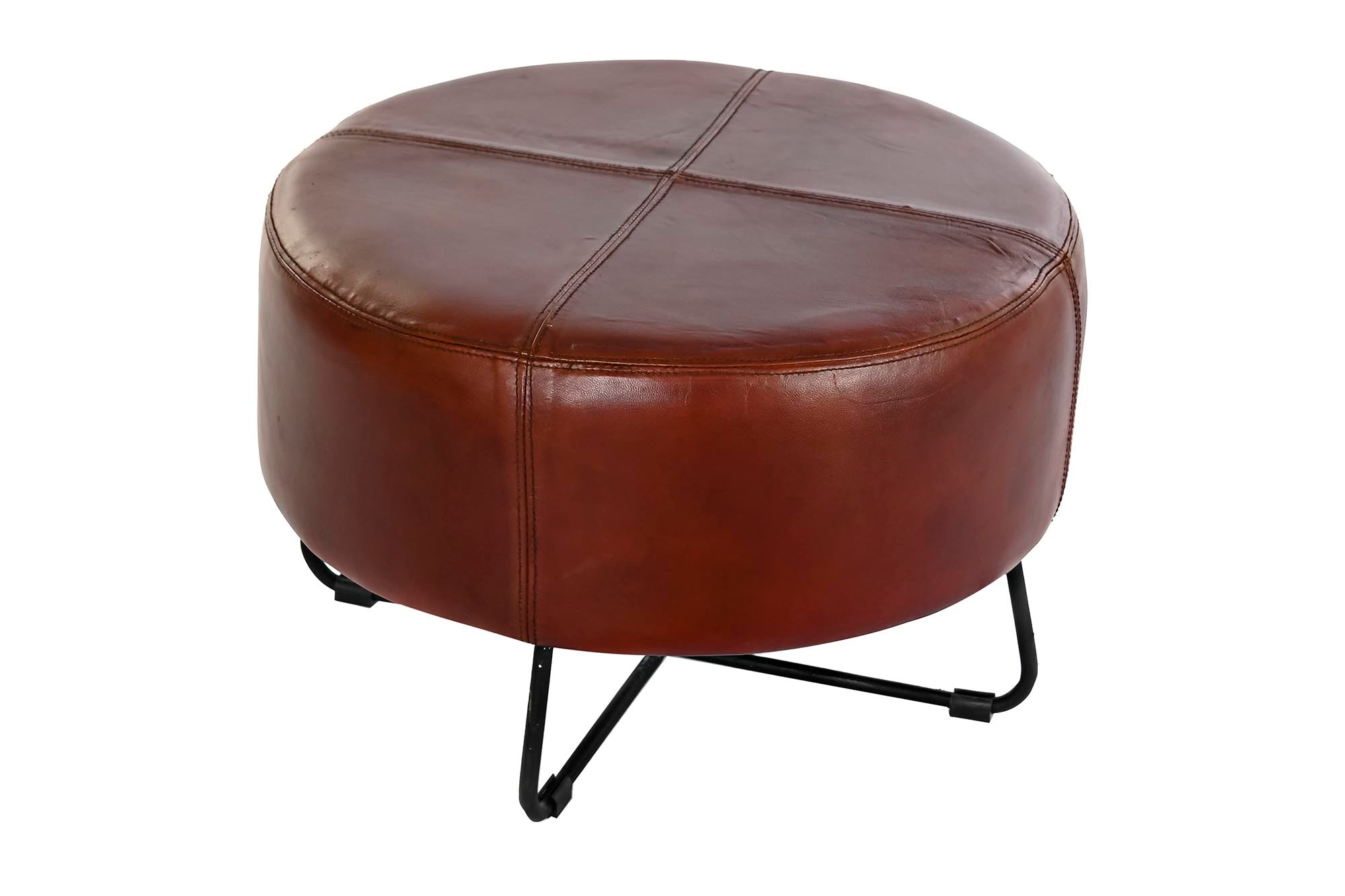 Reposapies Piel Metal 55X55X37 Marron
