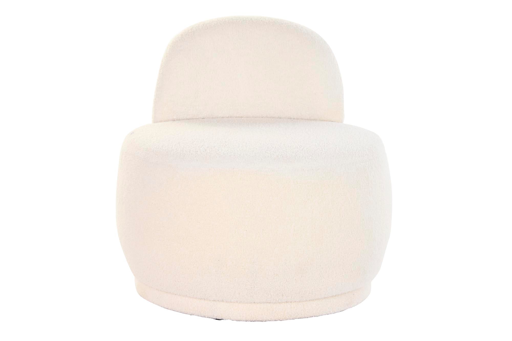 Polyester Armchair 66X66X66 White Borreguito