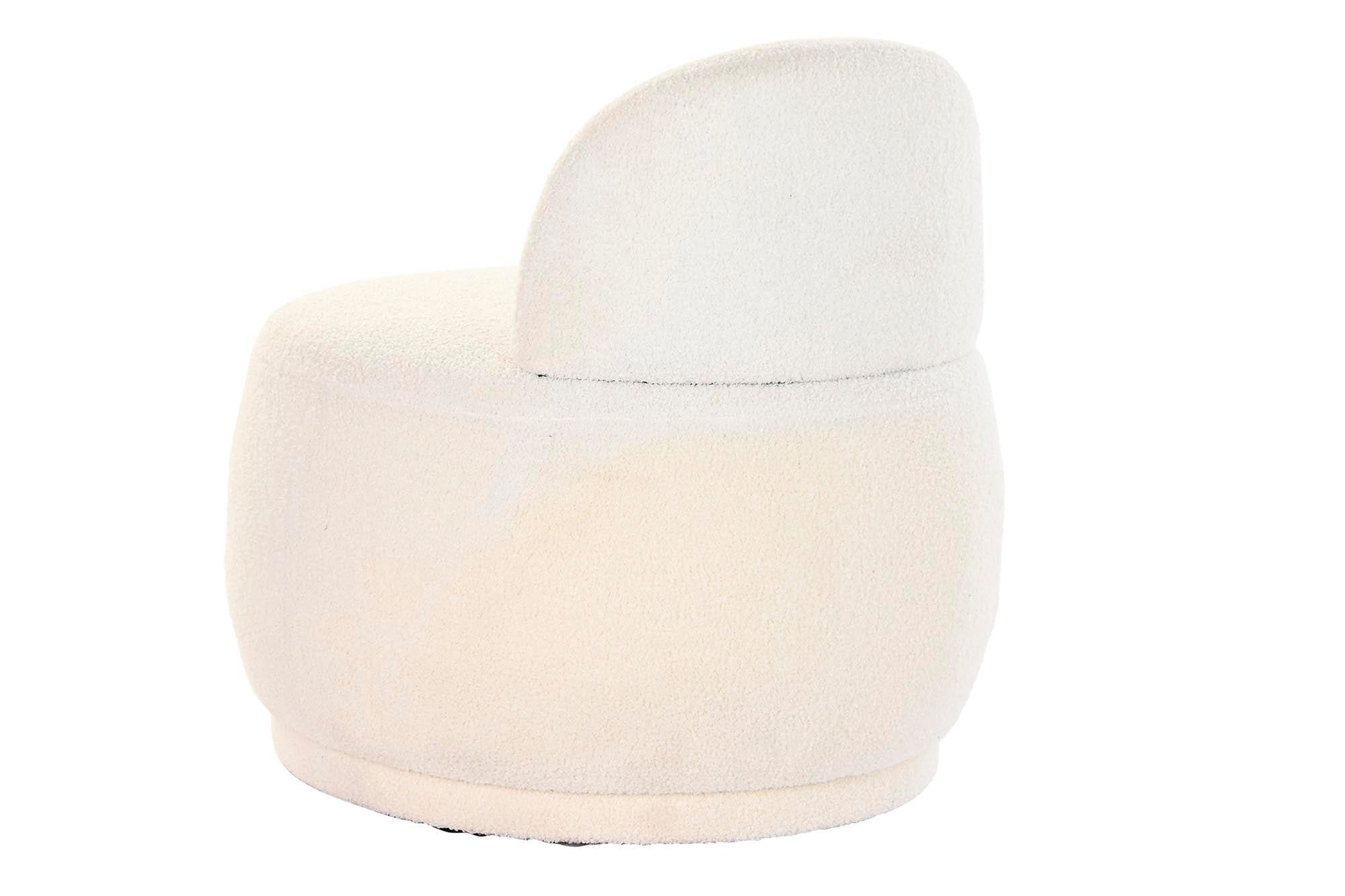 Polyester Armchair 66X66X66 White Borreguito