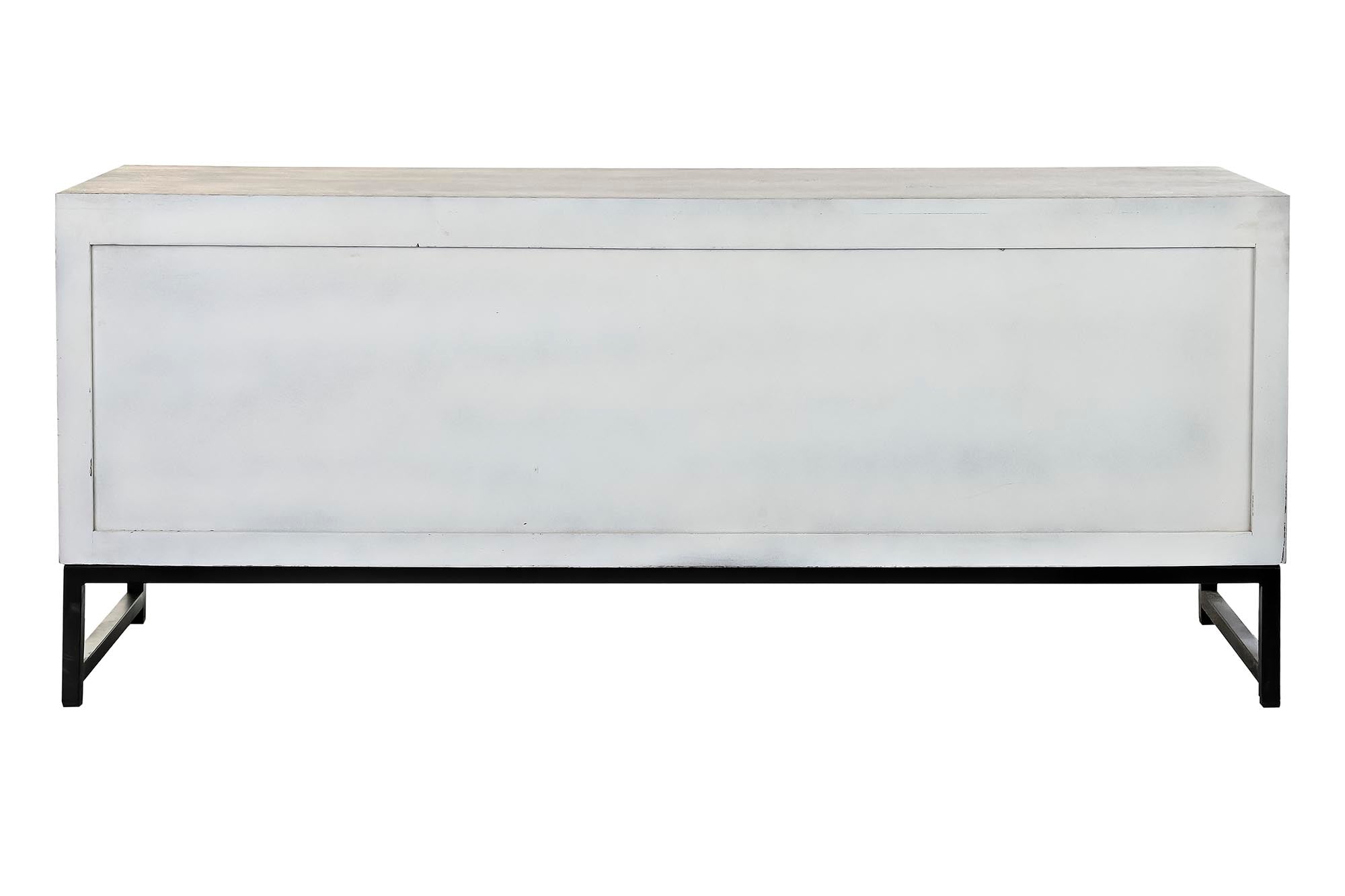 Móvel de TV de metal Mango 130x40x55 Mandala Branco