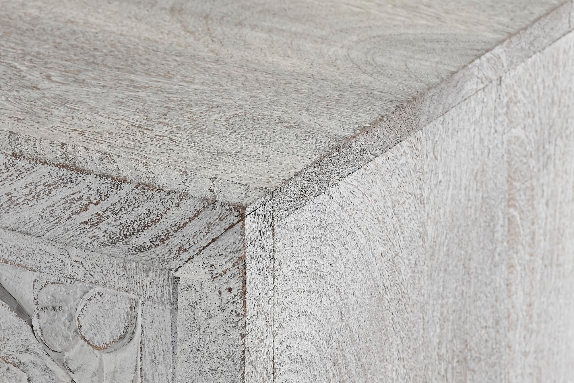 Móvel de TV de metal Mango 130x40x55 Mandala Branco