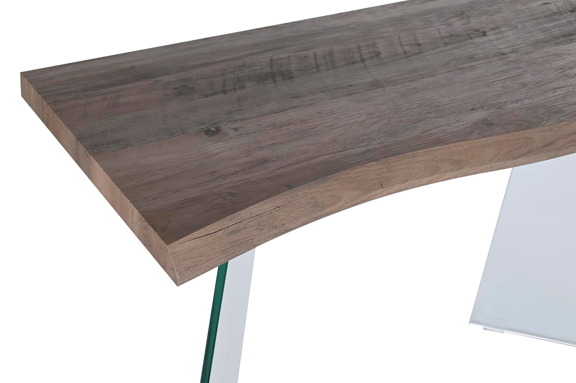 Console de vidro MDF 120X40X76 Cinza Claro