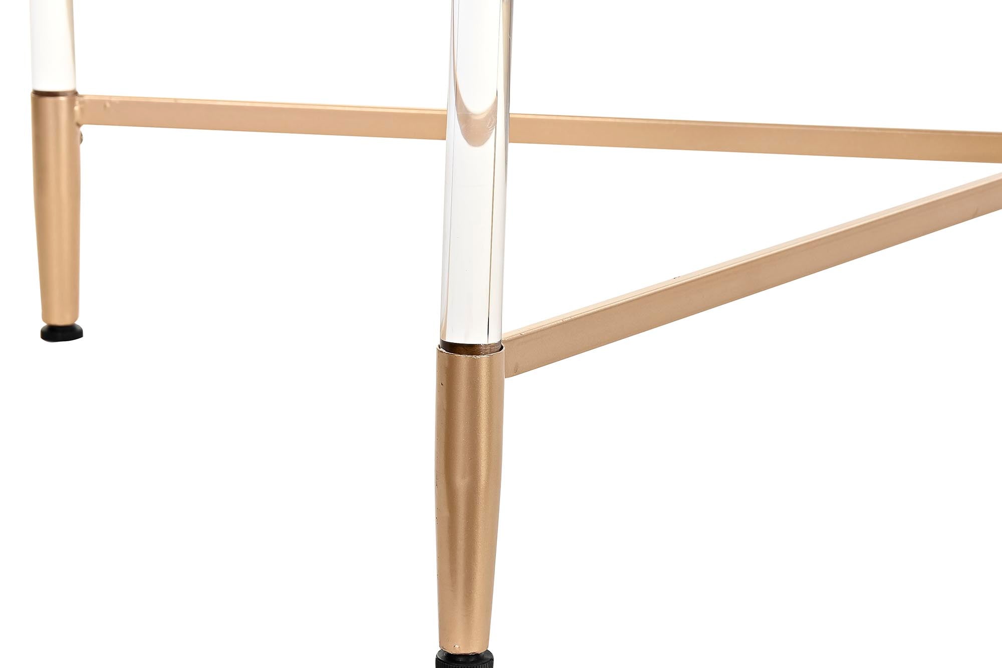 Mesa Centro Metal Acrilico 120X70X45 Dorado