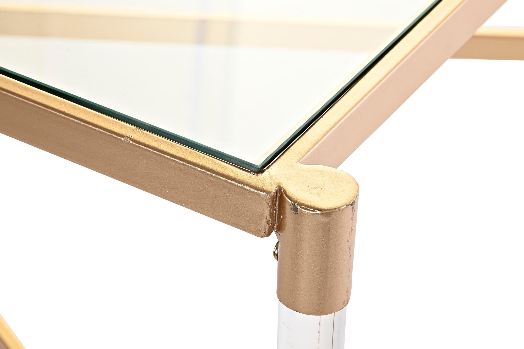 Mesa Centro Metal Acrilico 120X70X45 Dorado