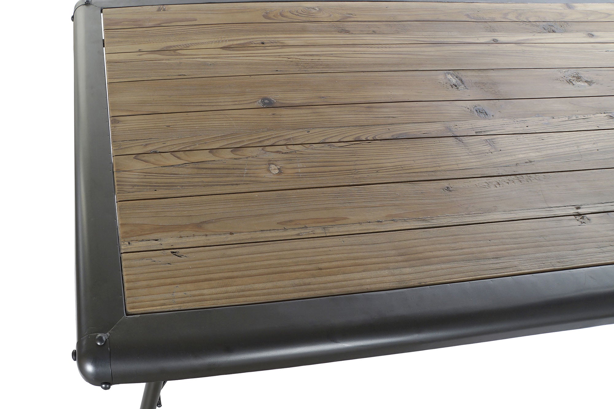 Mesa Comedor Abeto Metal 161X90X75 Gris Claro