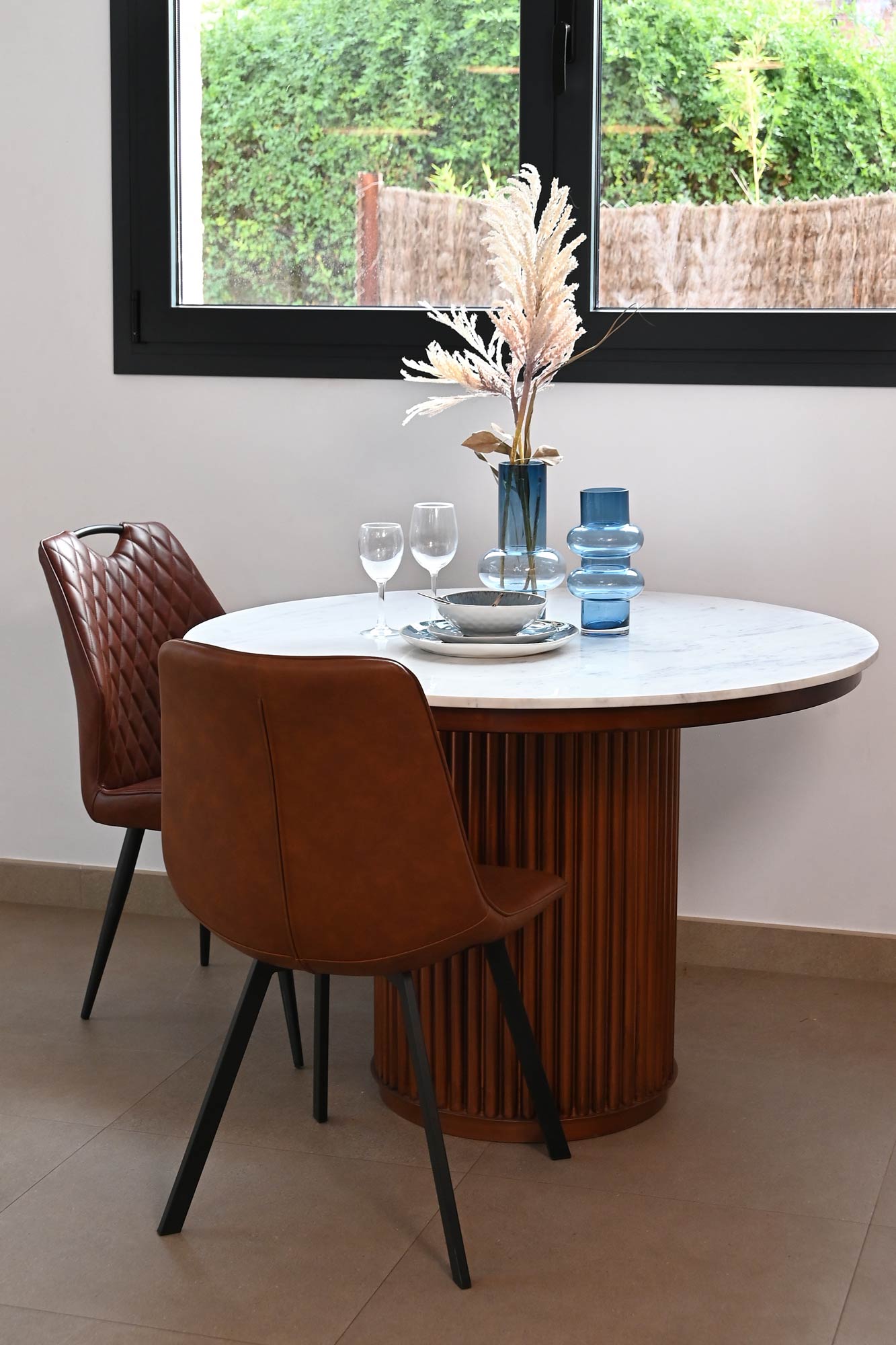 Silla Metal Poliester 48X51X87 Marron Oscuro
