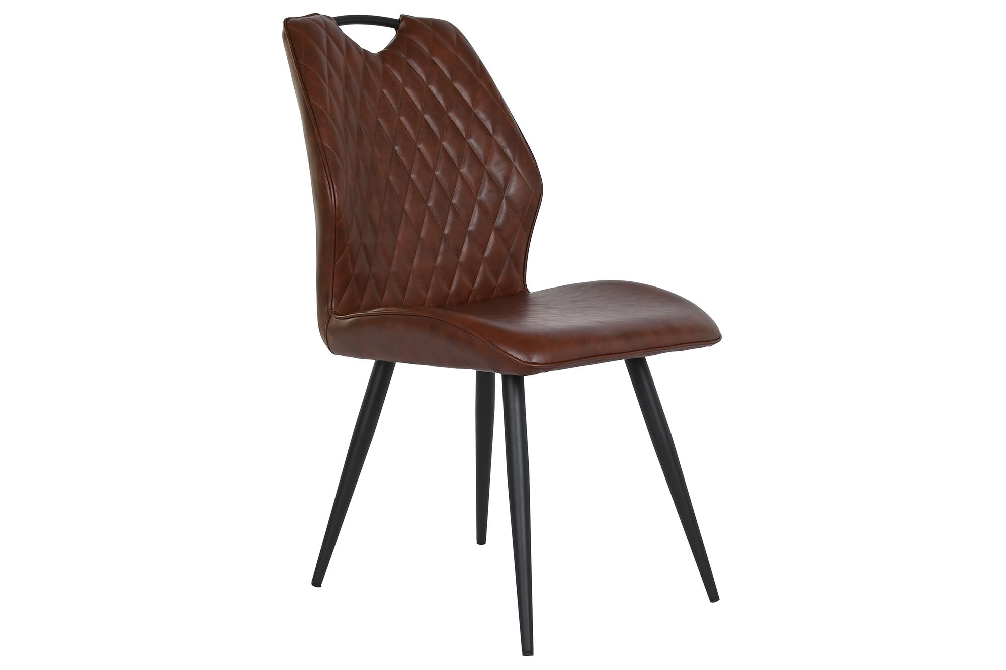 Silla Metal Poliester 48X51X87 Marron Oscuro