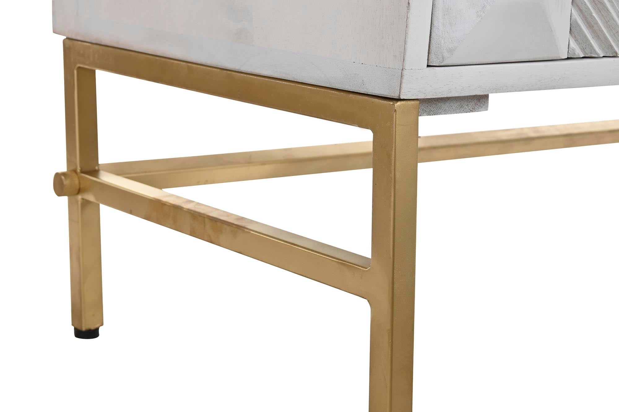 Puxador de latão para buffet 157x43x84 losango branco