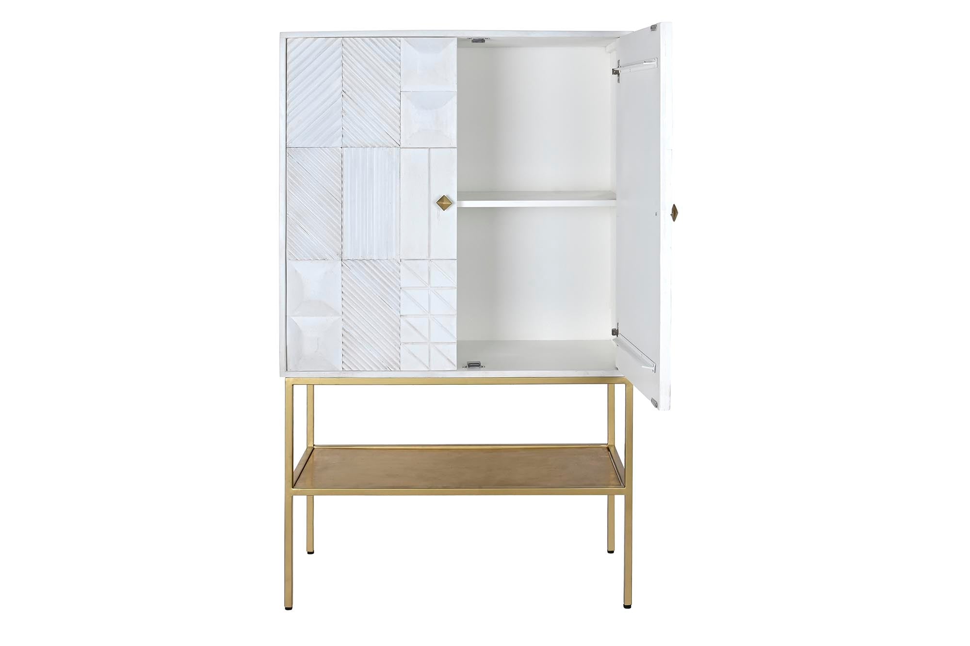 Aparador Mango Metal 91X44X152 30,00 Blanco